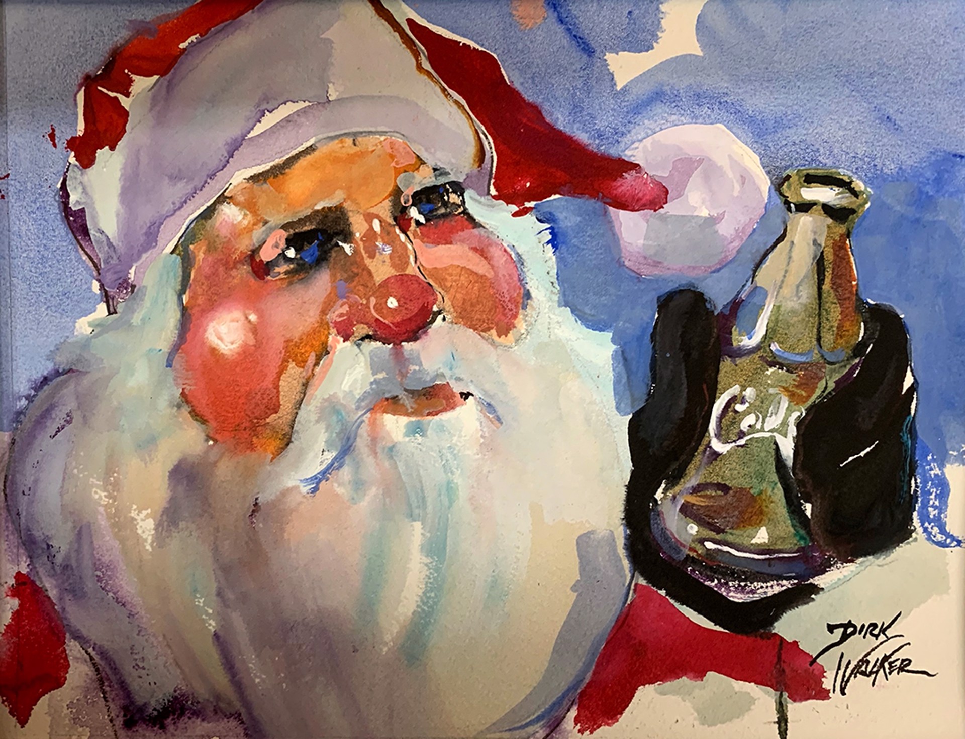 Santa and a Coke by Dirk Walker