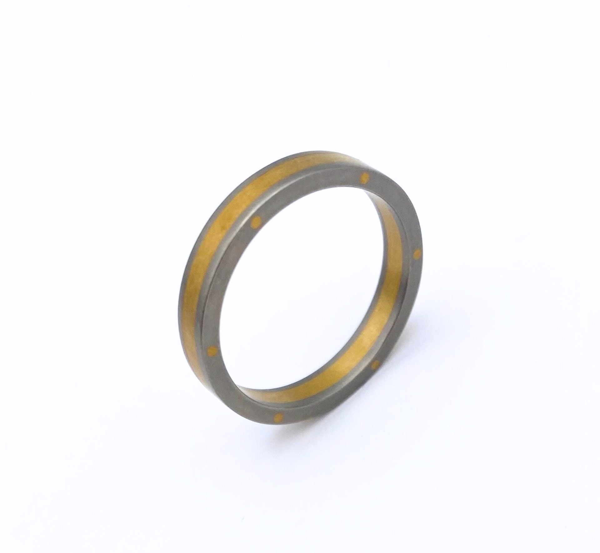 Togen Ring Rack Gold/Titanium Ring by Joel Degen | Contemporary Applied Arts