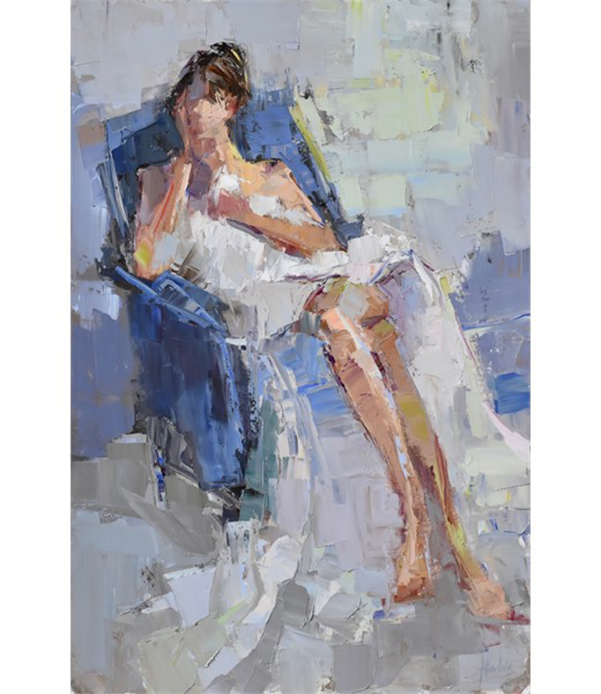 Blue Chair by Barbara Flowers