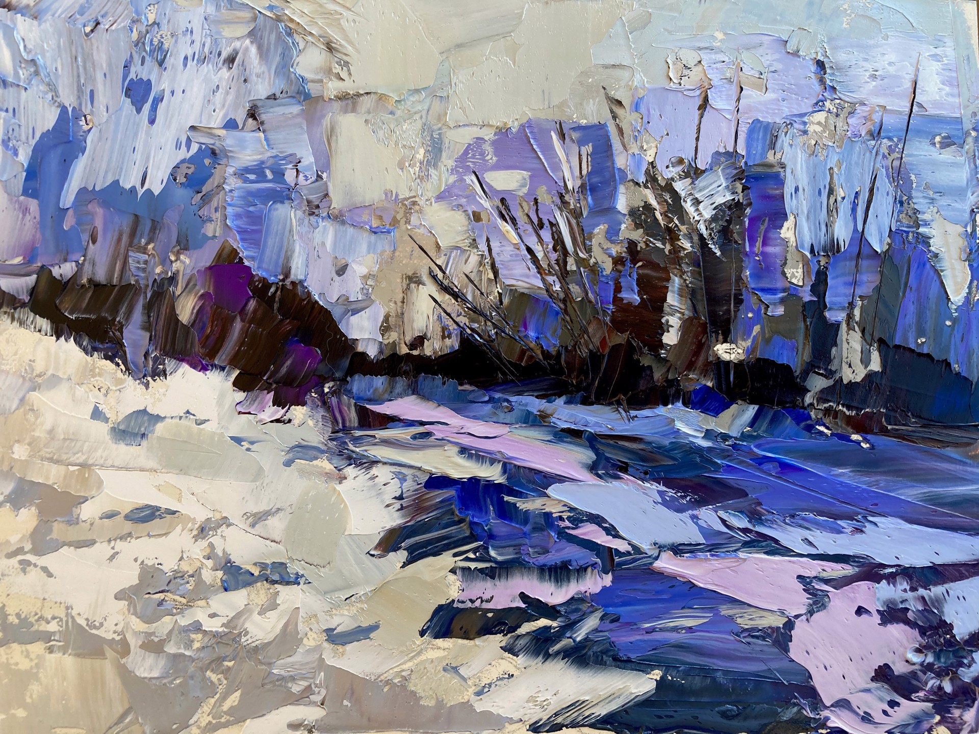 Blue and Purple Arrangement by Sandra Pratt