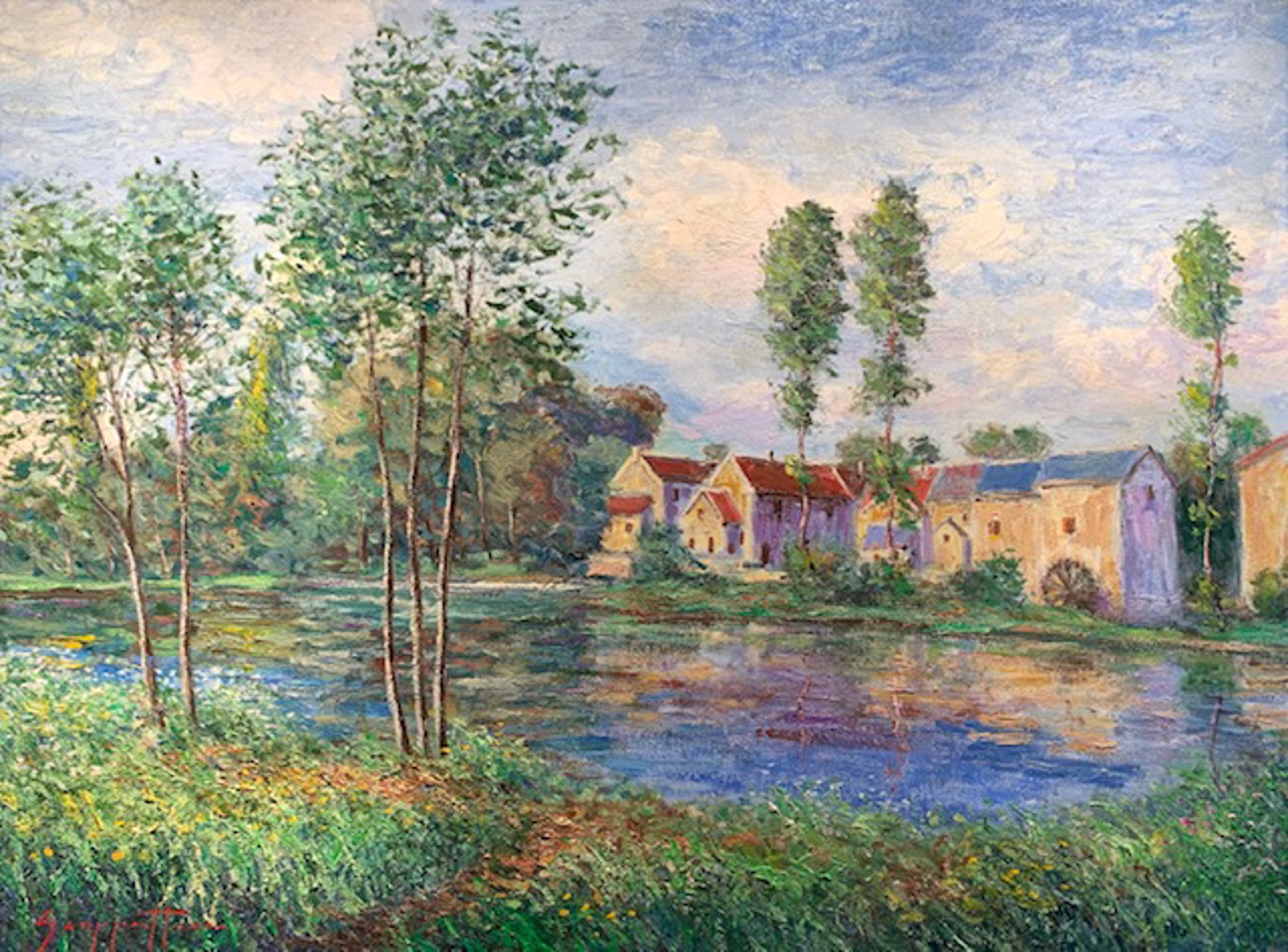 The Mill on the Loing River by James Scoppettone
