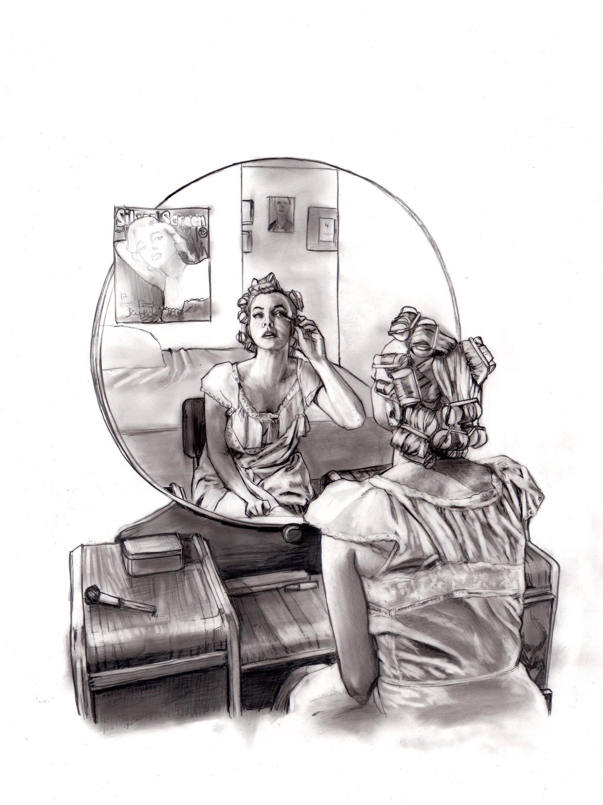 Vanity - study sketch by Kelly Grace