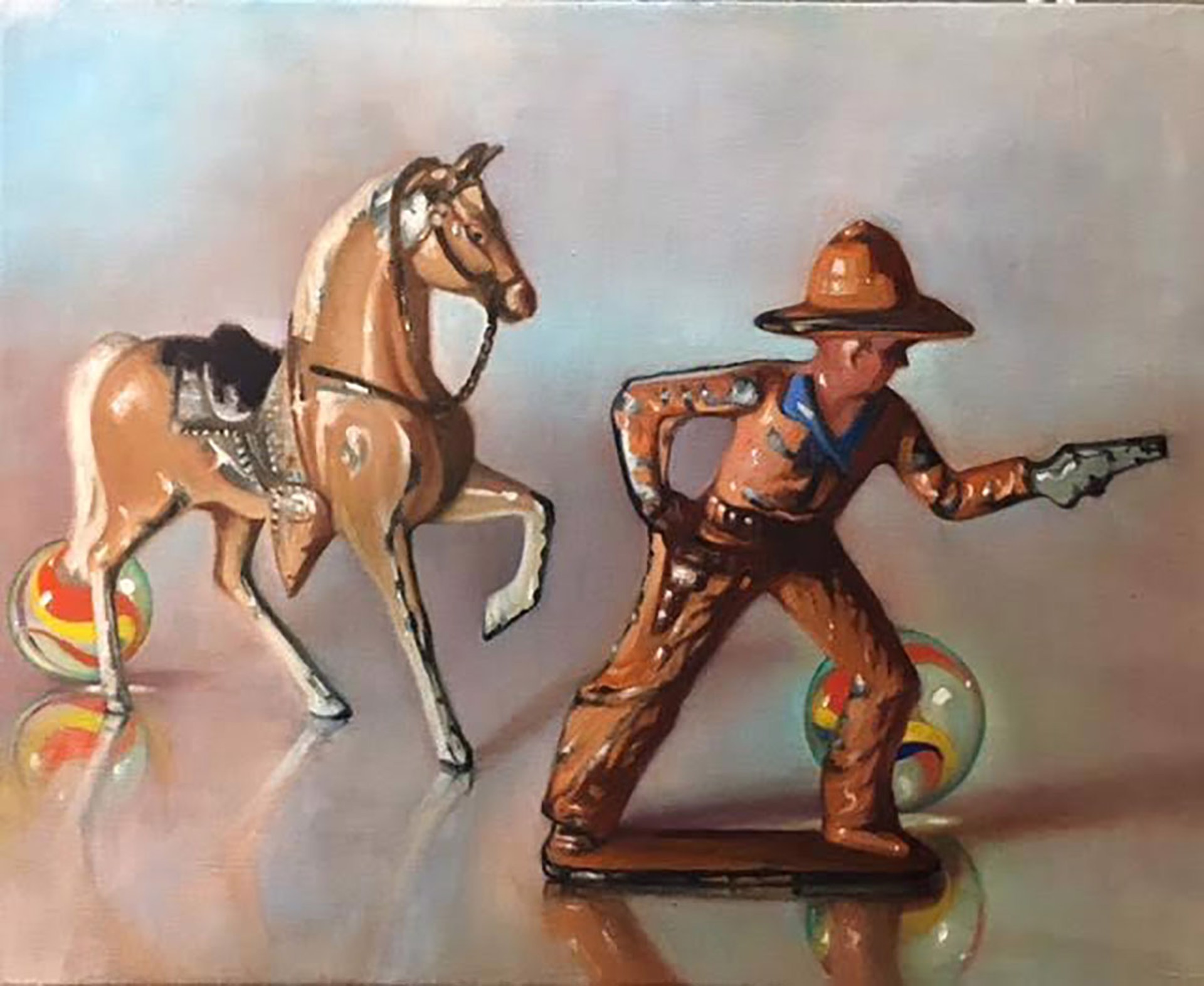 Cowboy Gunfighter w/Horse by Pat Magers