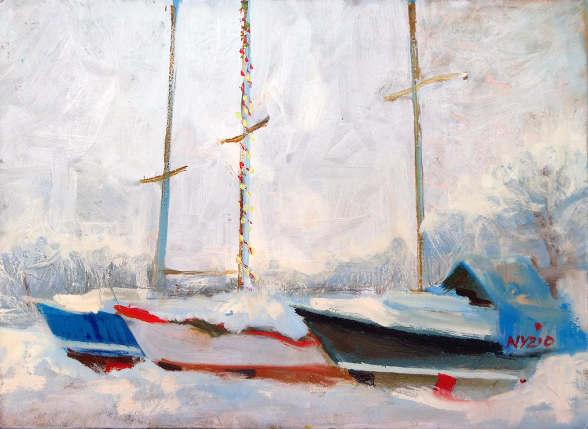 Three Masts by Donna Nyzio