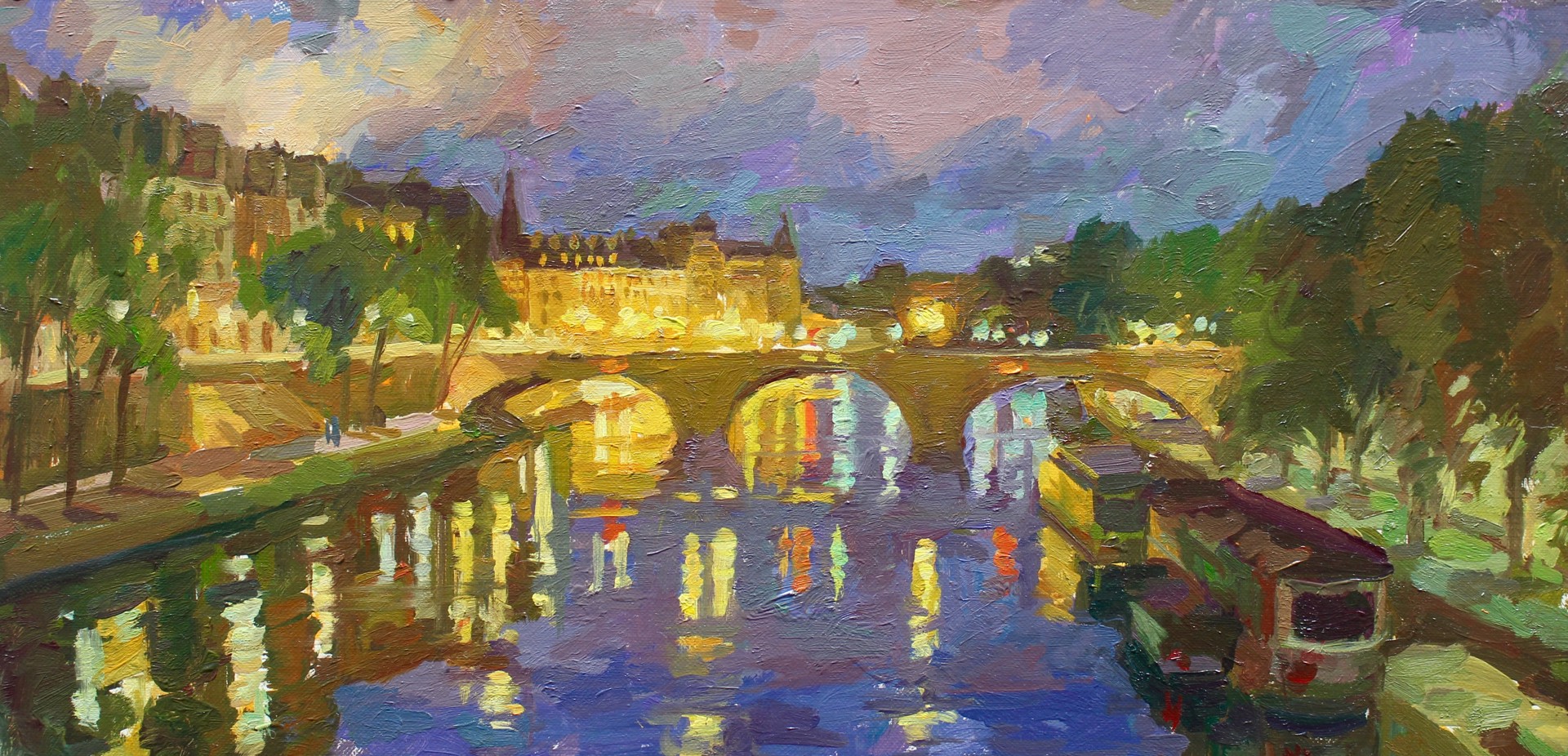 The Seine Under Lavender Skies by Simie Maryles