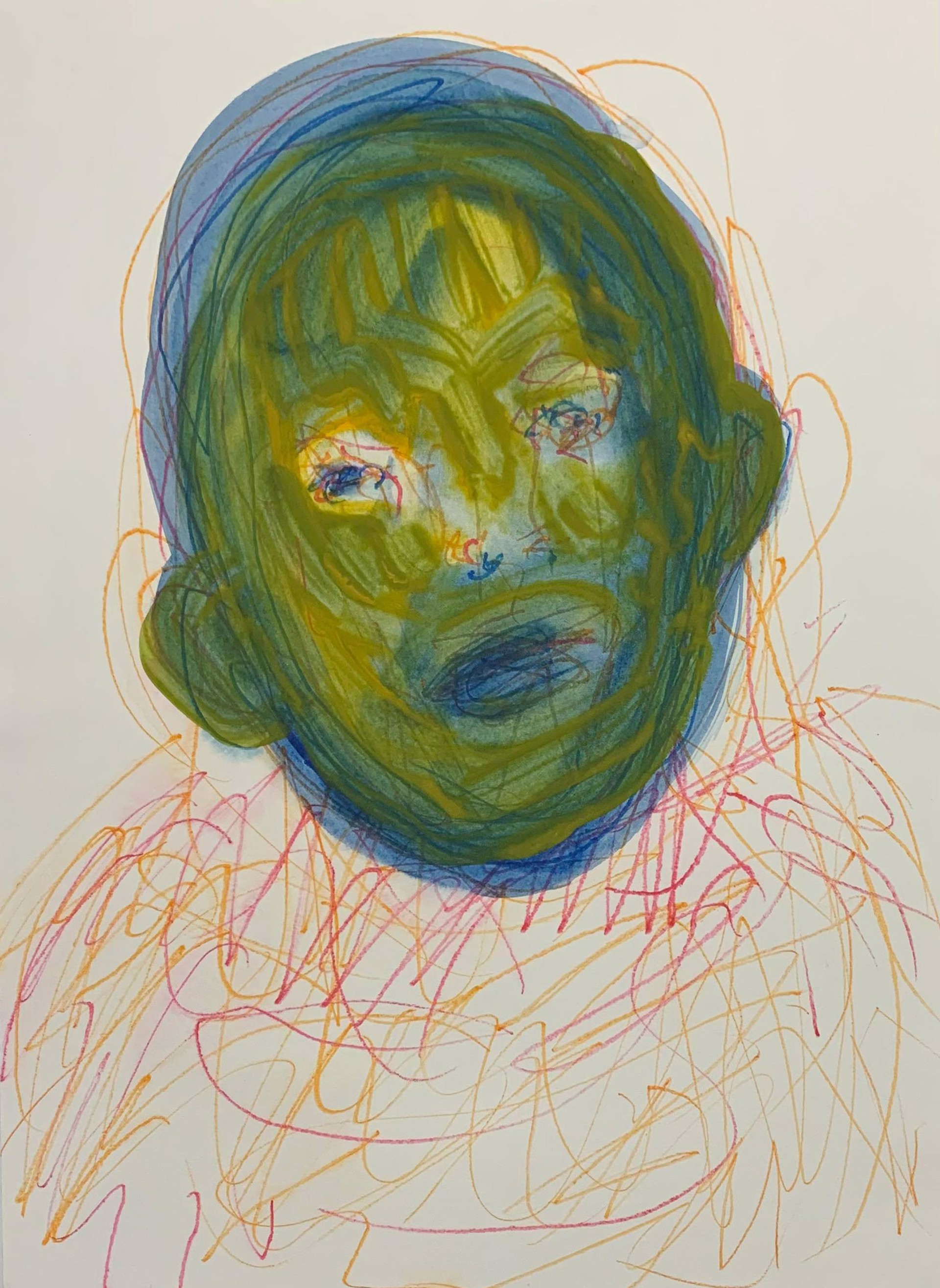 Untitled (Green Face) by Pia Chavarria