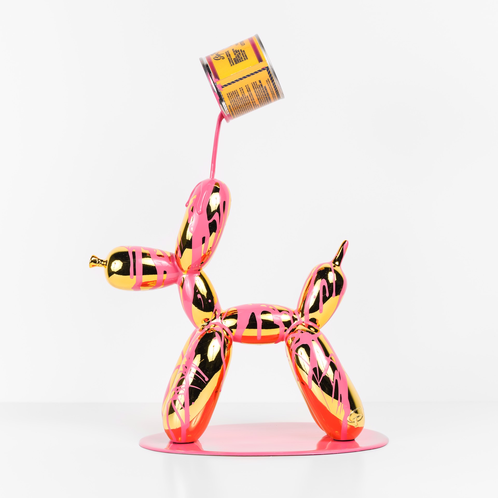 Happy Accident  - Balloon Dog - Gold and Pink by Joe Suzuki