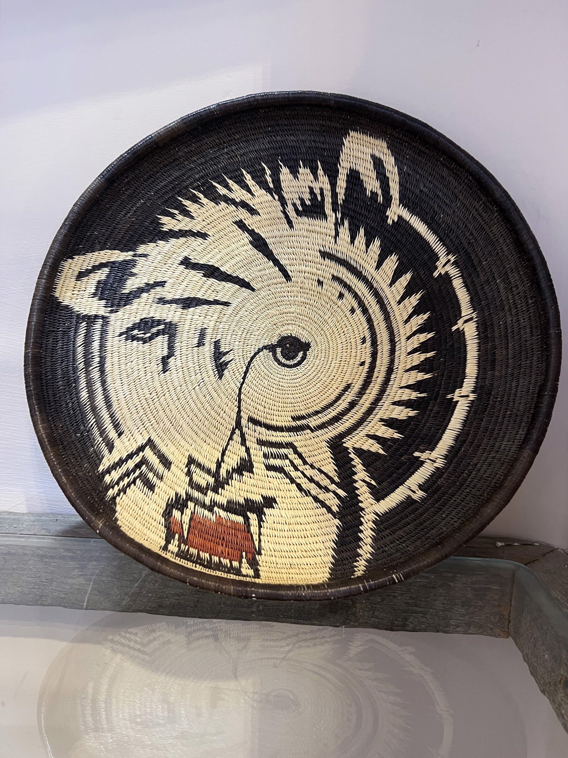 Puma plaque by Wounaan & Embera Panama Rainforest Baskets Wounaan