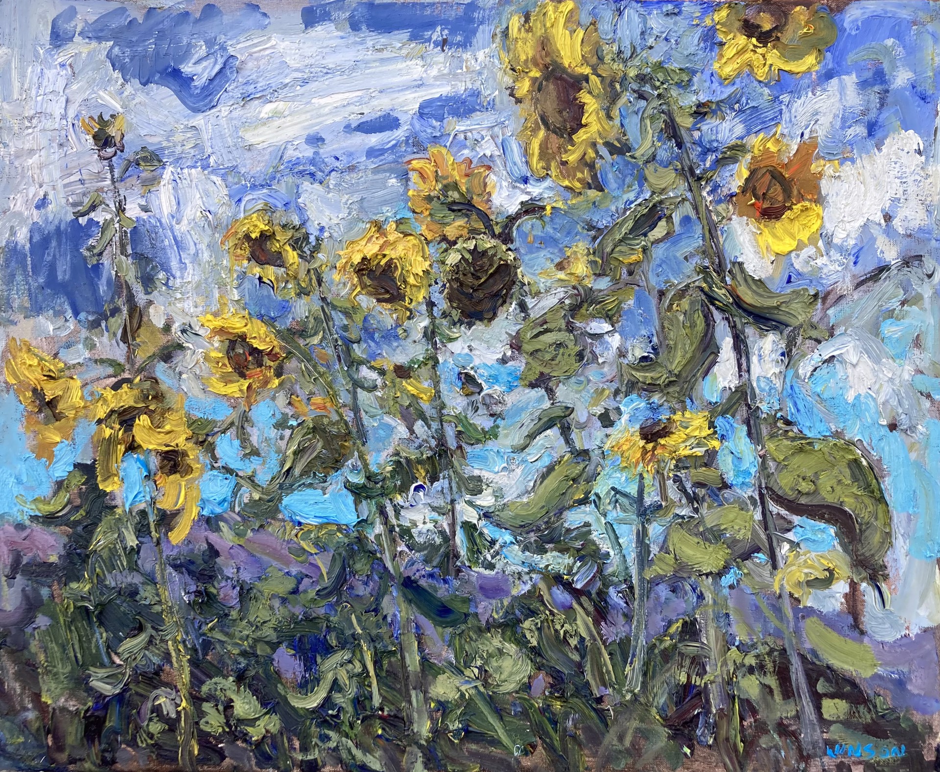 Backyard Sunflowers I by Turner Vinson