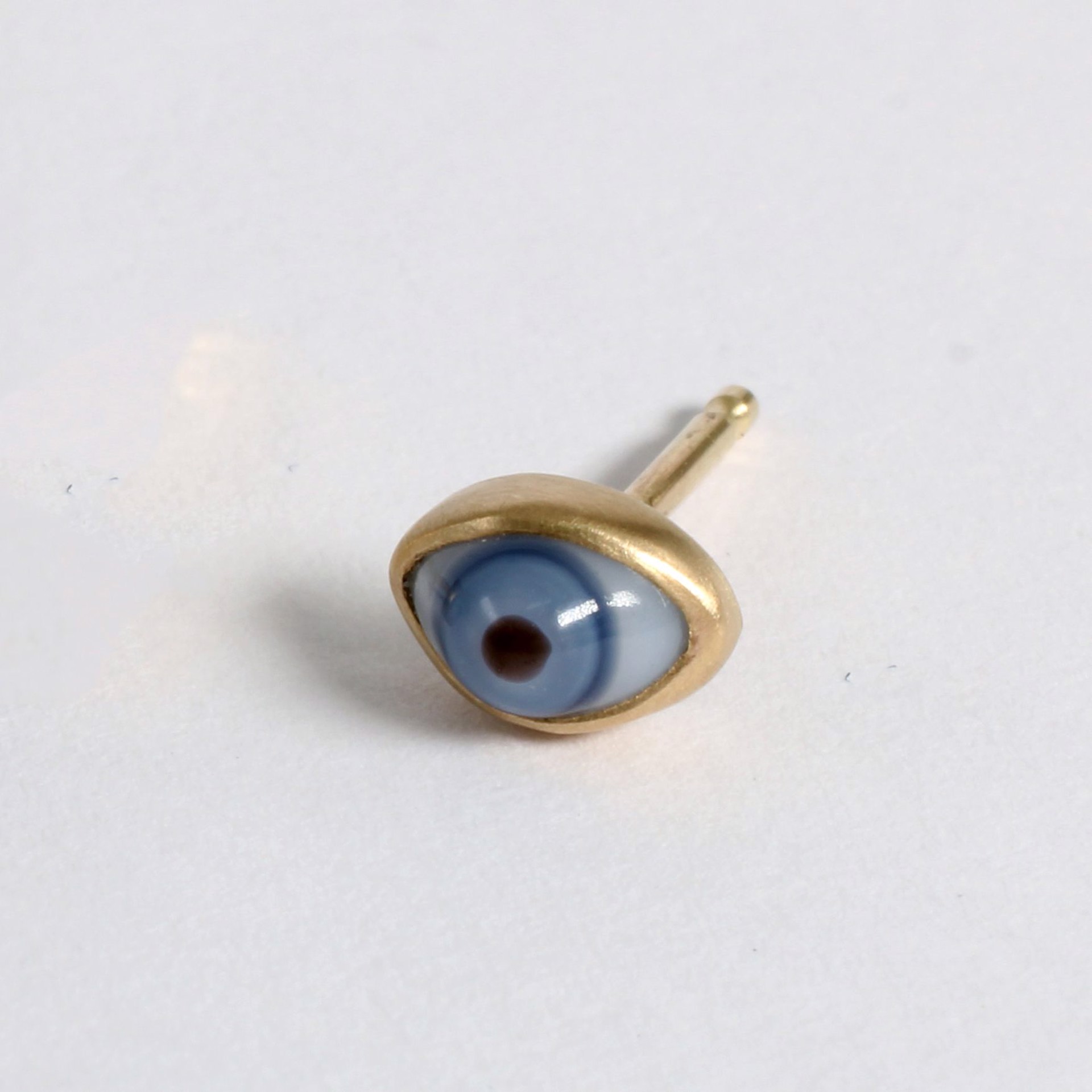 Souvenir Evil Eye Amulet Stud, Blue by Lola Brooks