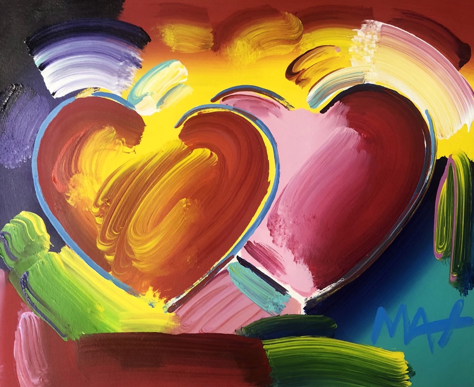 Two Hearts by Peter Max