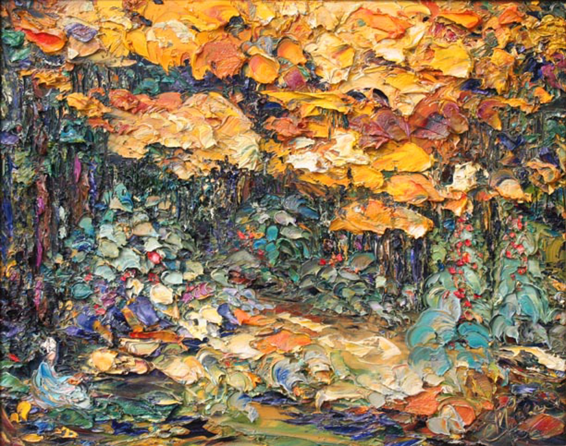 Golden Forest (After Monet) by JD Miller