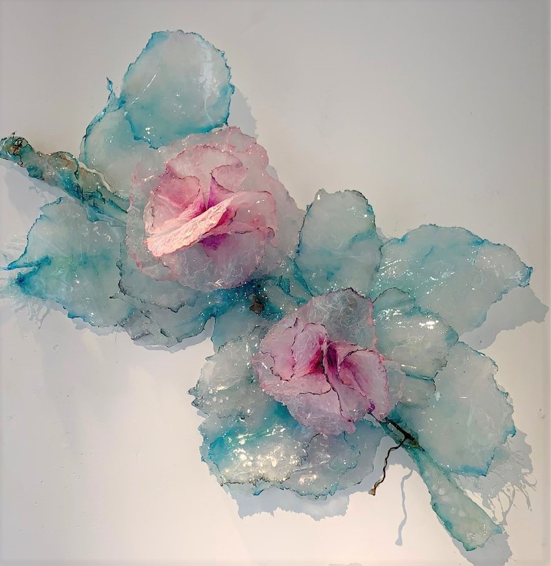 Blue and Pink Floral II by Julia Alejandro Gentile