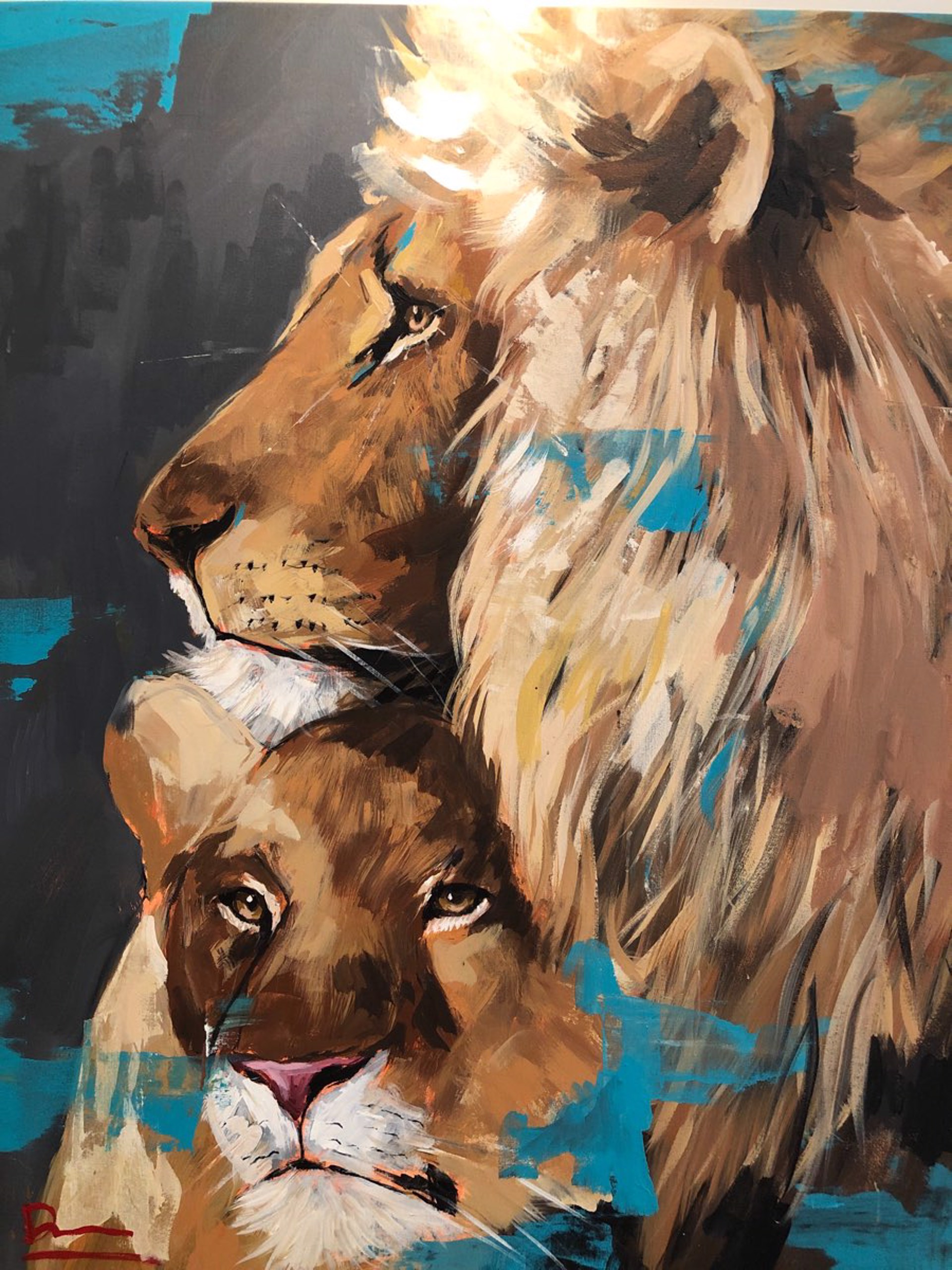 Lion and Cub by Dominic Mattioli