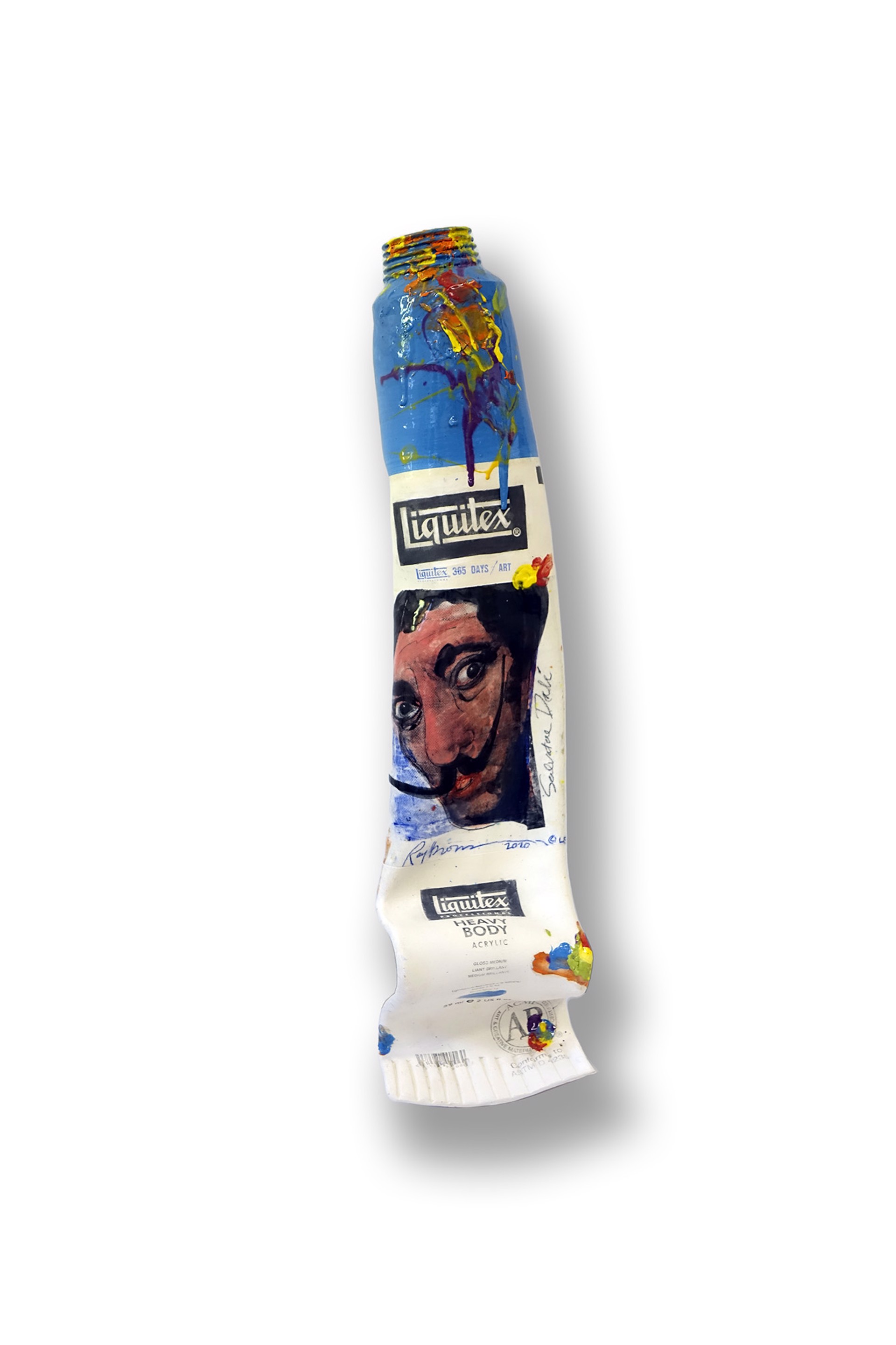 Blue Dali Paint Tube with Squirt by Ray Gross