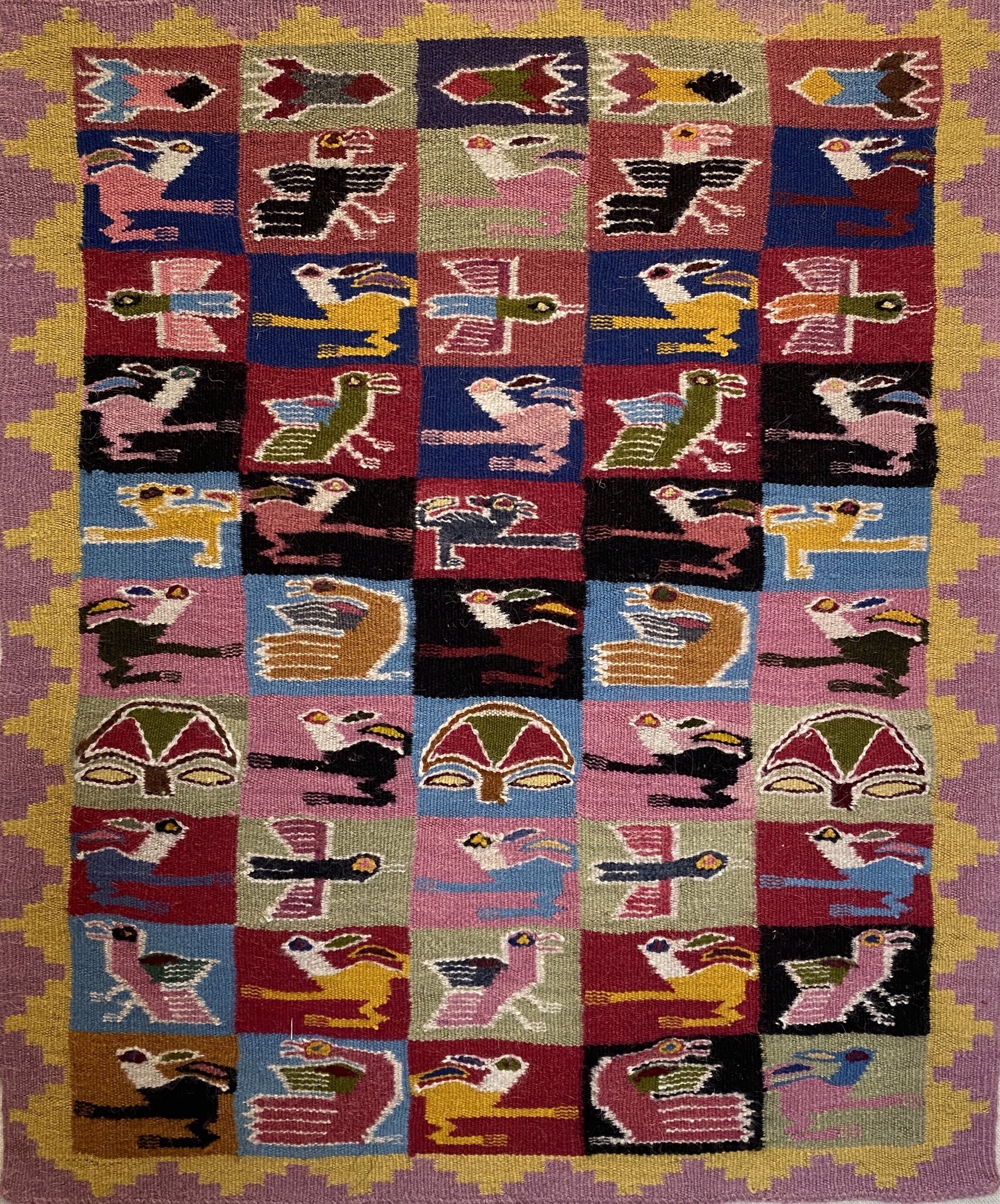 Wari Tapestry by Timoteo Ccarita Sacaca