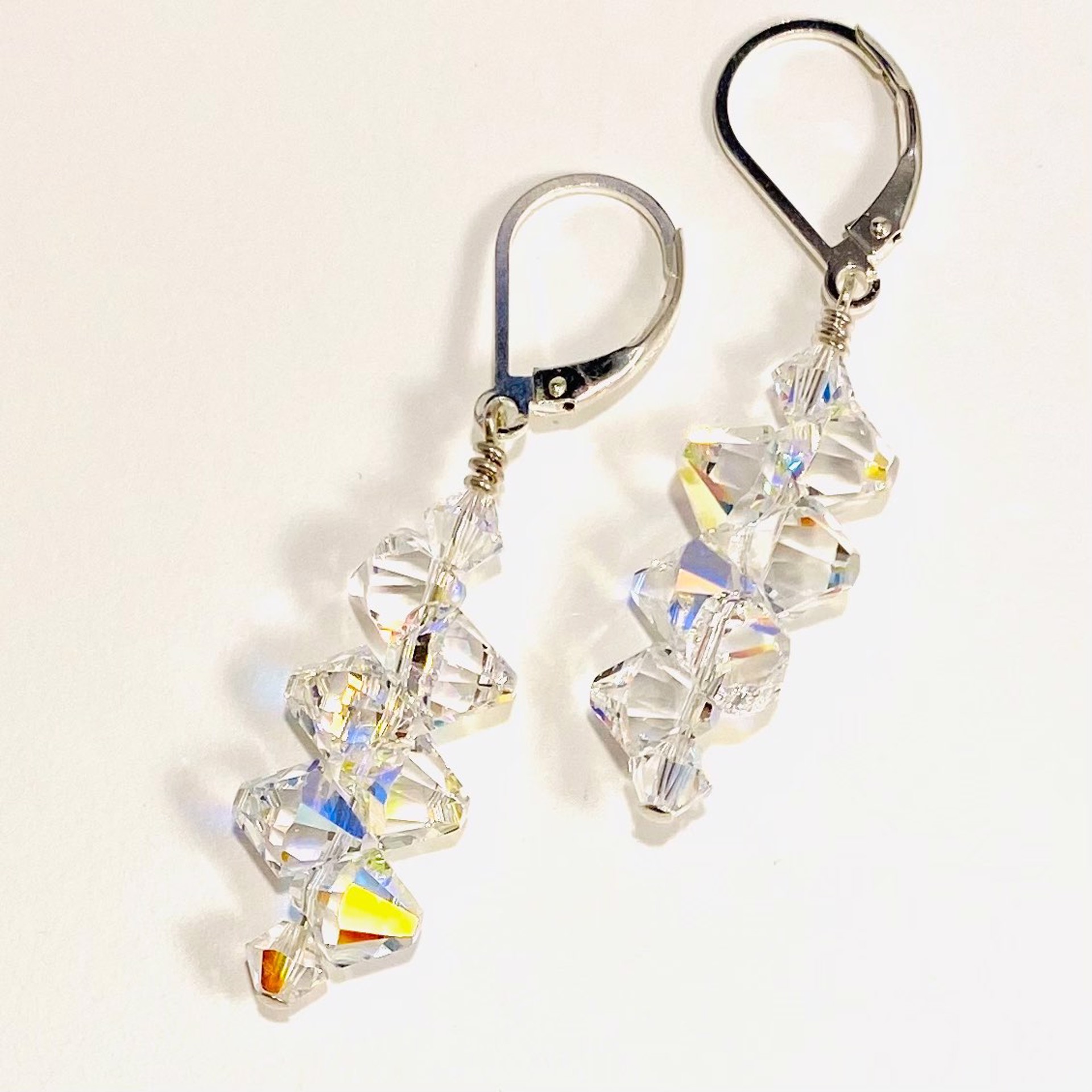 SHOSH22-35 Birthstone Earrings~April "Diamond" Clear Crystal by Shoshannah Weinisch