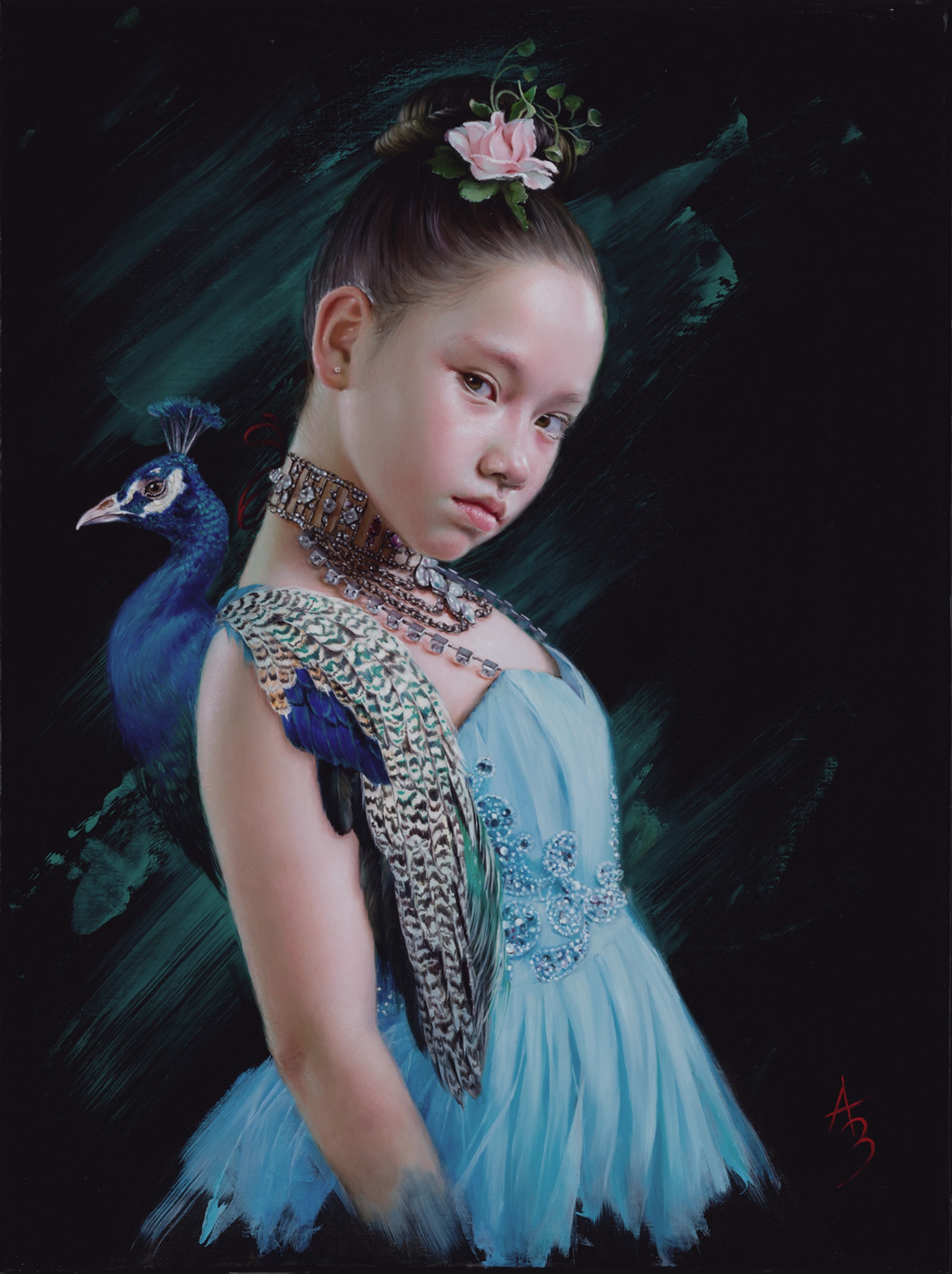 Mayura (Peacock in Sanskrit), 2021 by Alexandra Manukyan