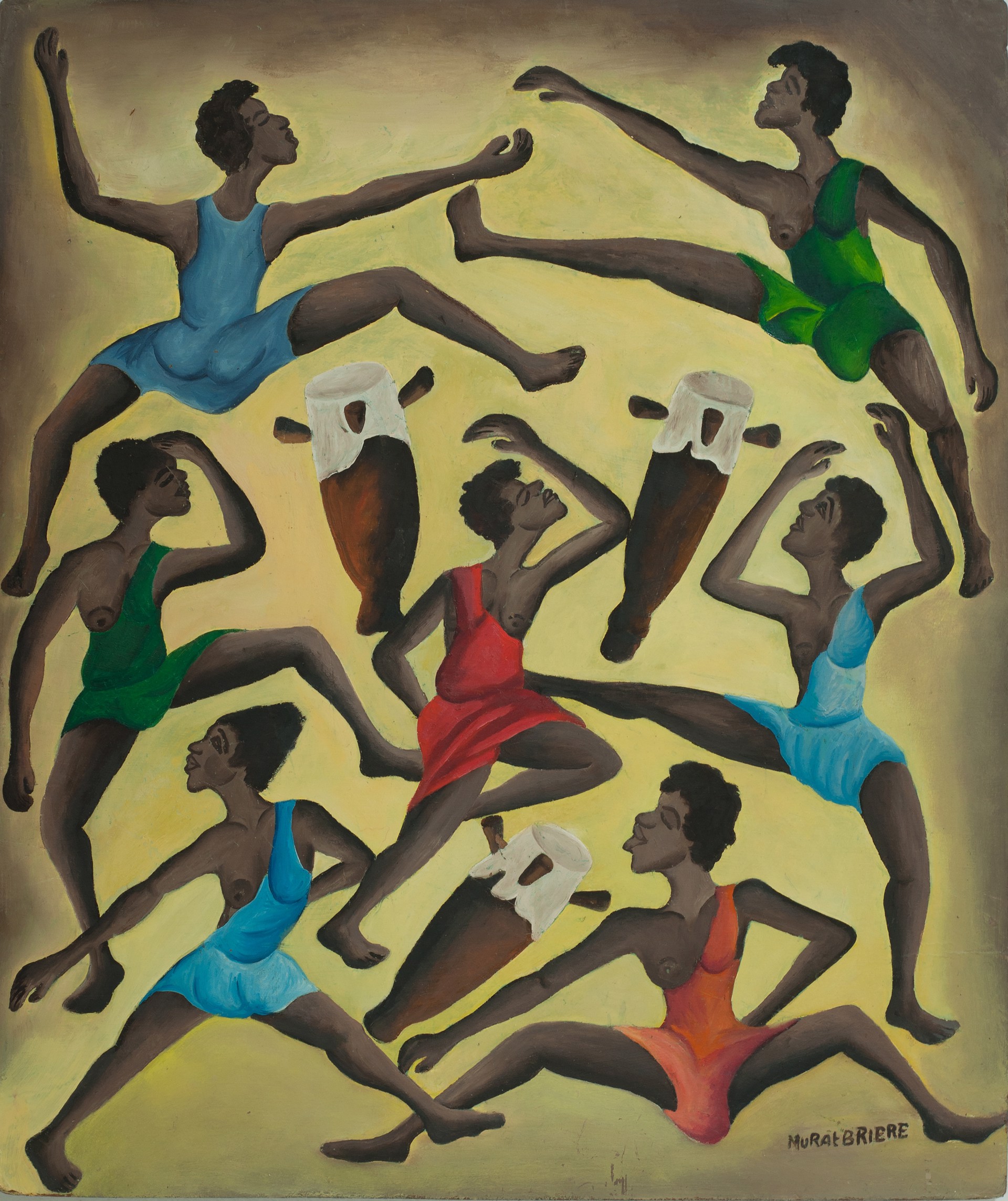 Dancing Around #5-10-88GSN by Murat Brierre (Haitian, 1938-1988)
