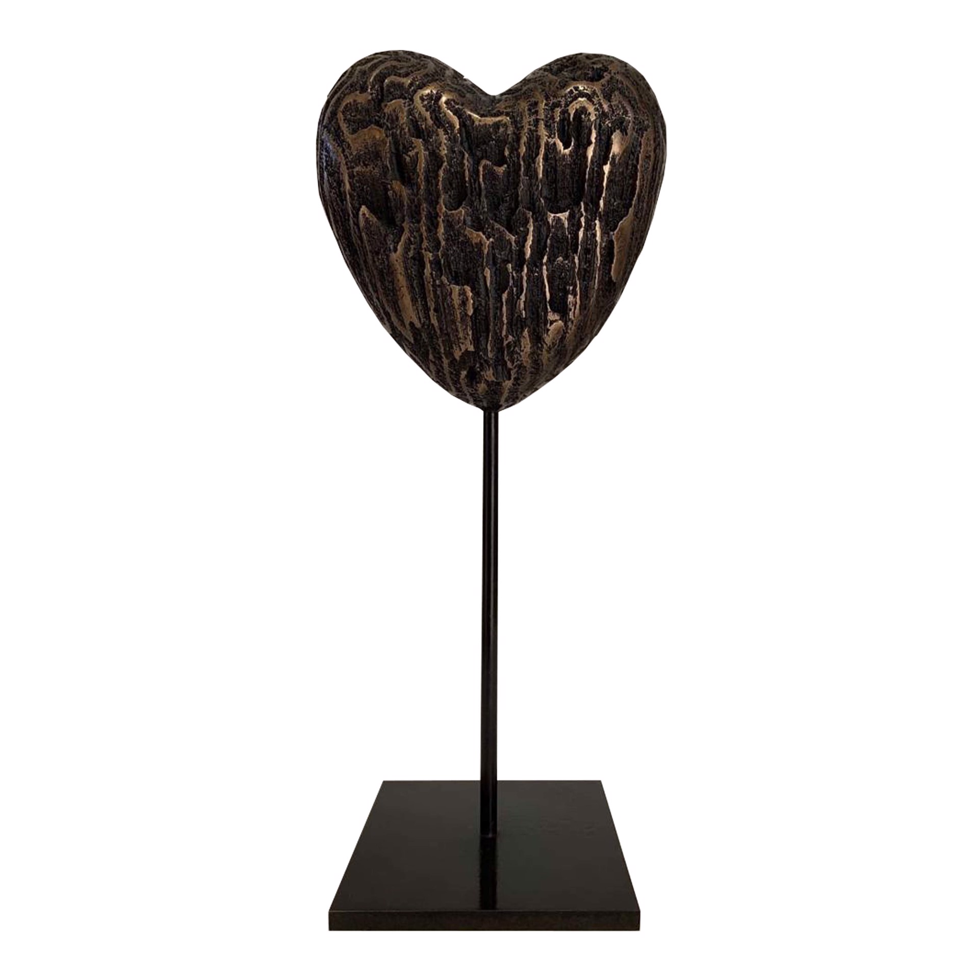 Bronze Heart 4B by Roger Moreau by St Barth Artwork
