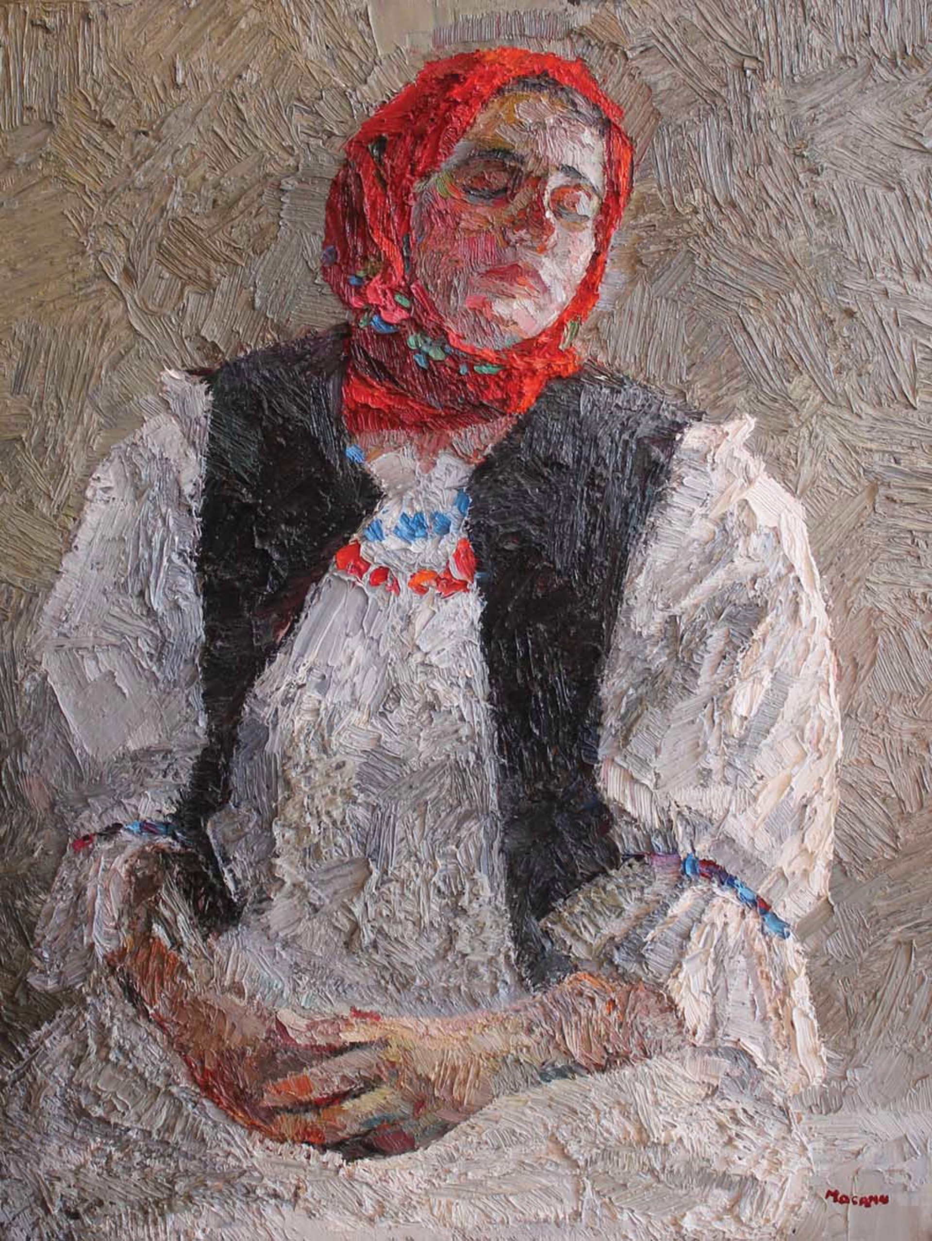 Girl in Red Kerchief by Stefan Mocanu
