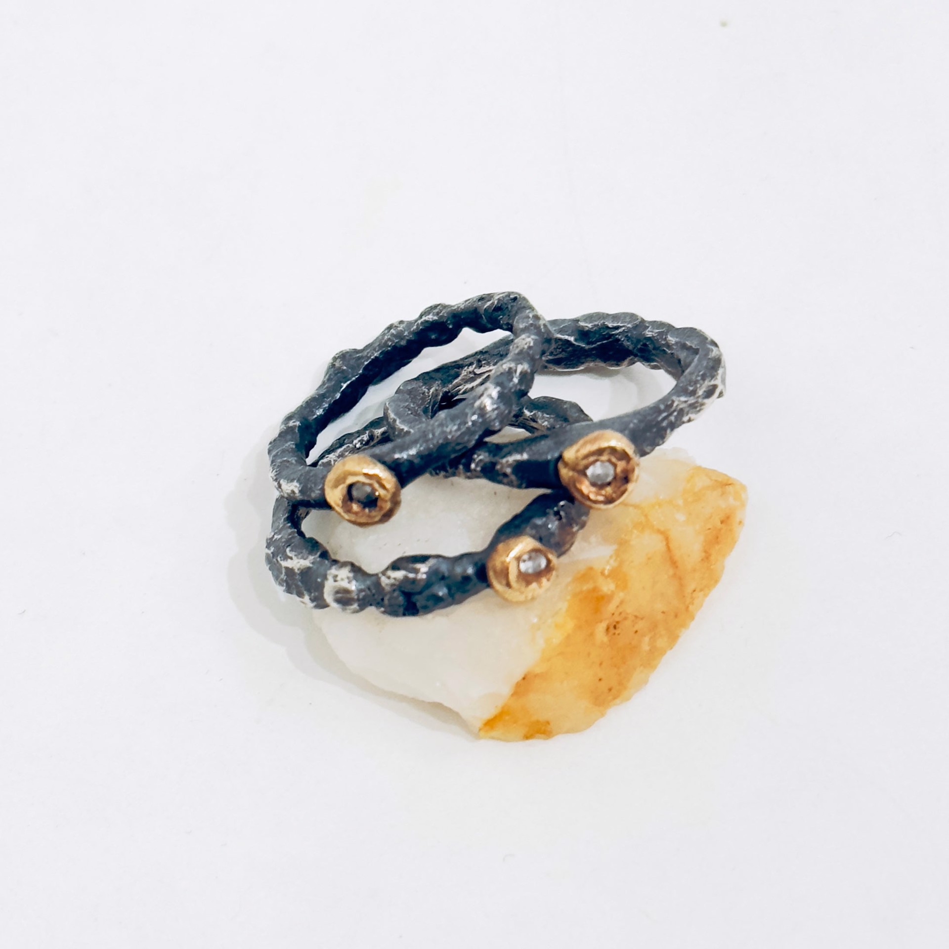 Molten Set Diamond Ring - 6 by Zanny Cox
