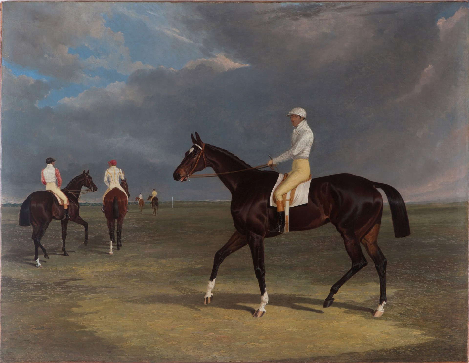 Lucetta, Sir Mark Wood's Brown Filly before the Start by John Frederick Herring, Sr.