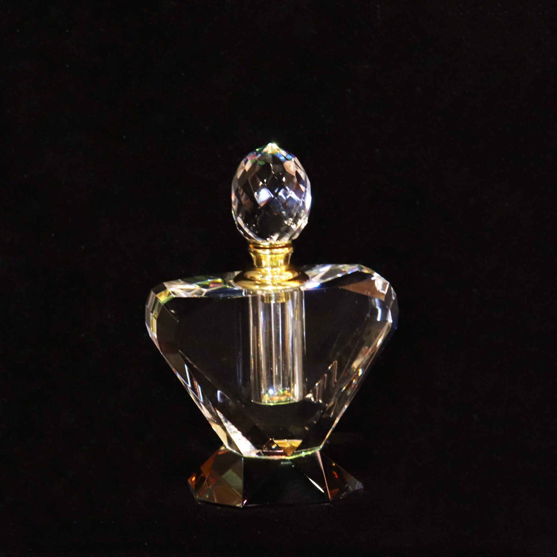 Crystal Perfume Bottle 4.75x3x1.5 by Harold Lustig