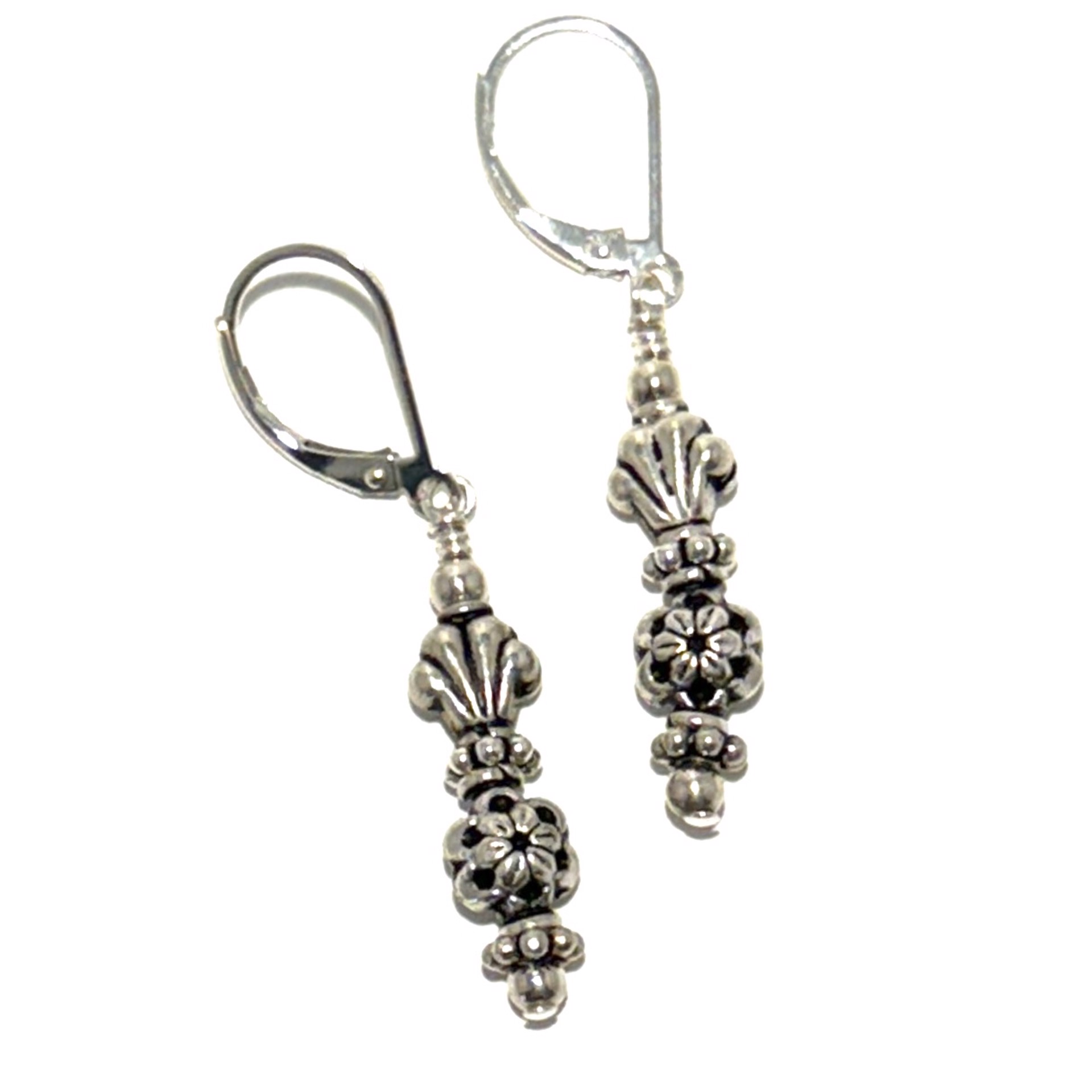 Stacked Sterling Bead  Earrings SHOSH23-50 by Shoshannah Weinisch