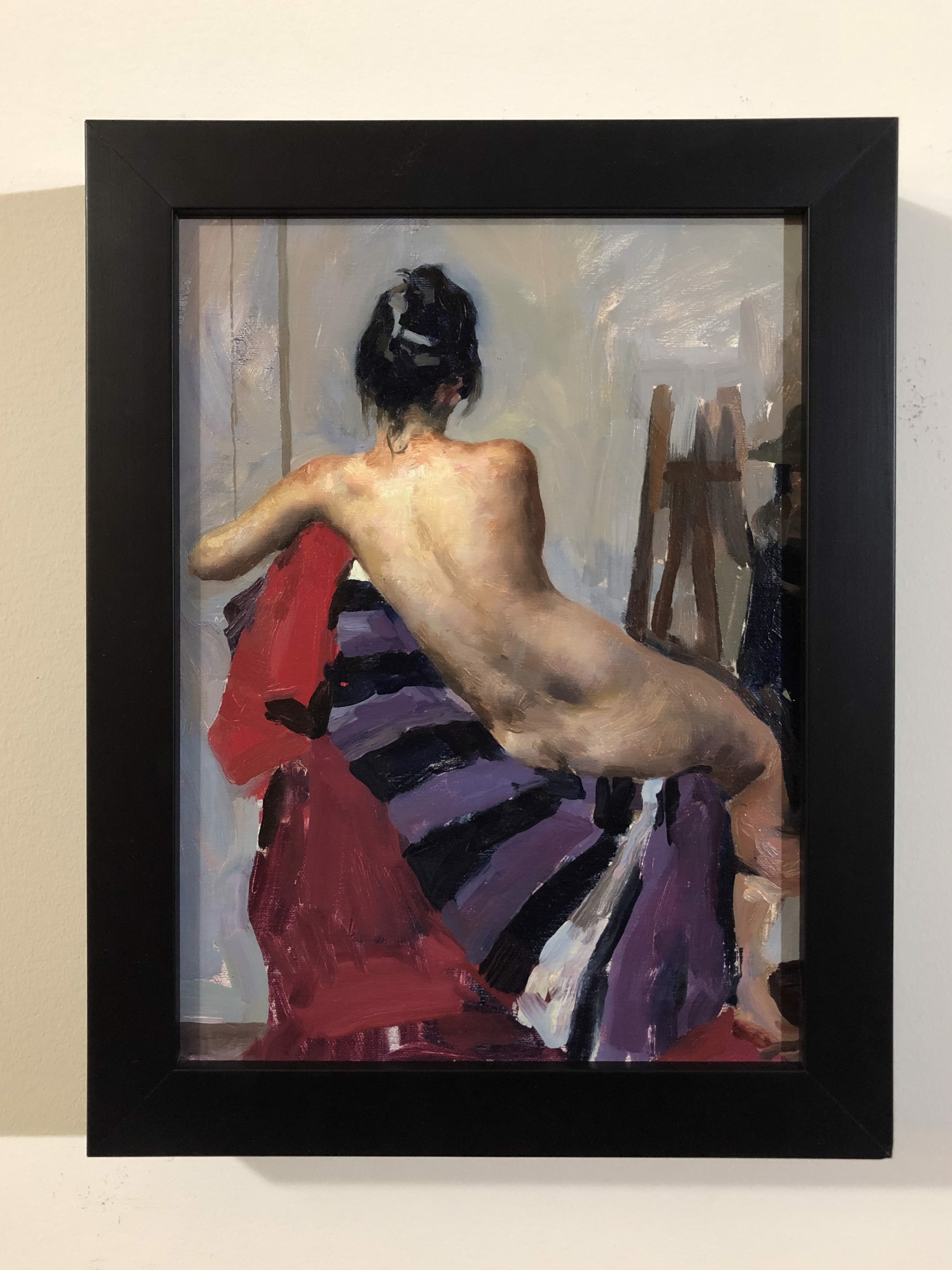 Nude with Purple Stripes by Hollis Dunlap