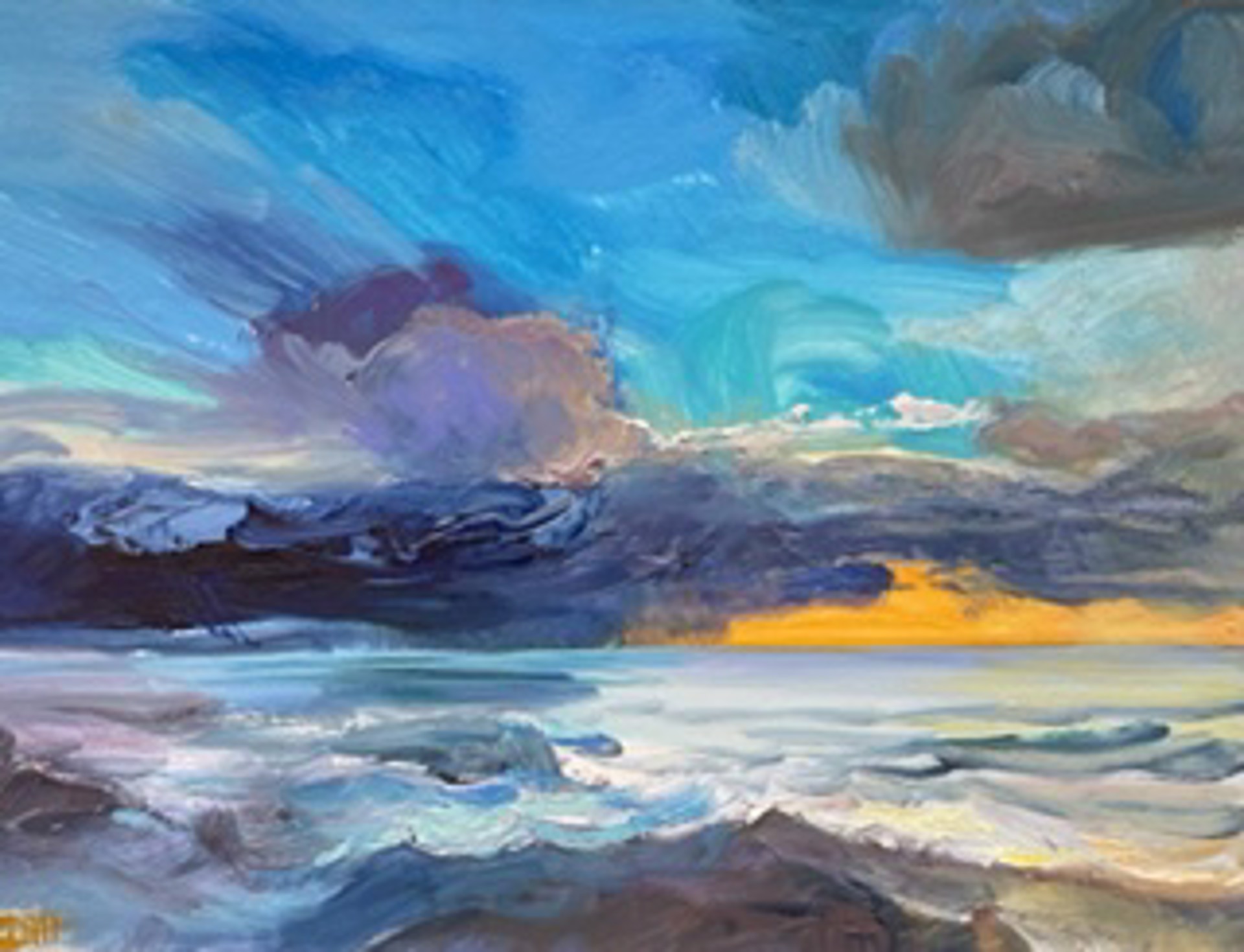 Sunrise 3 Surf City by Kristen Dill