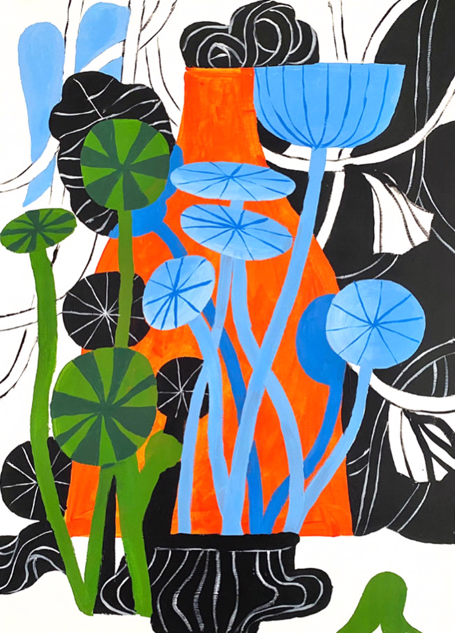 Floral Fungi IV by Maria Lundström