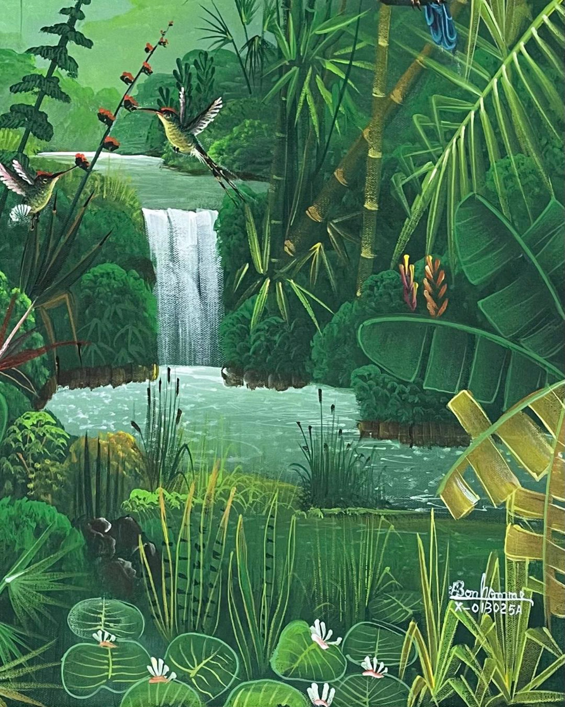 Lush Tropical Paradise #29MFN by Albott Bonhomme (Haitian, b. 1963)
