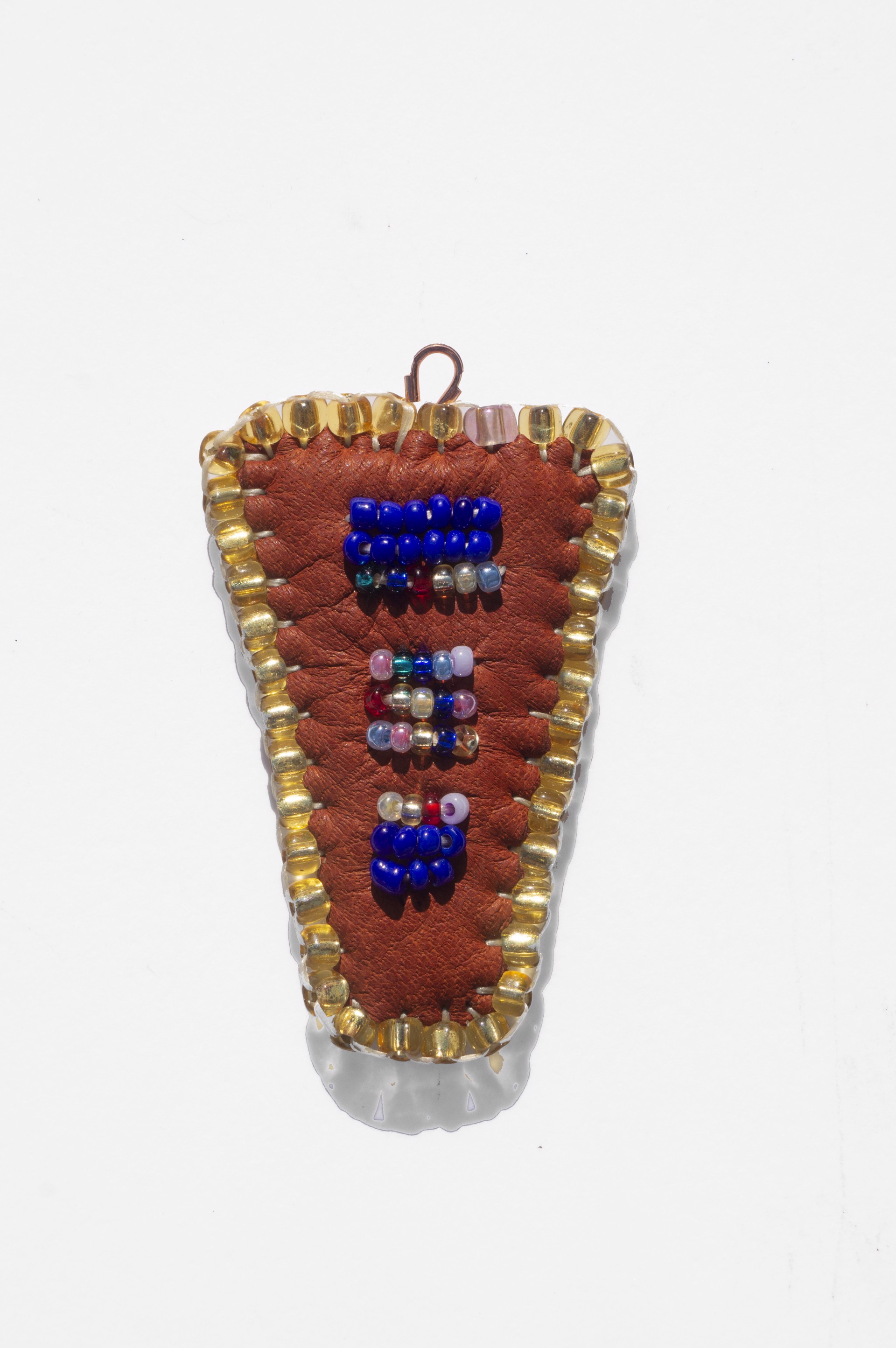 Leather Beaded Necklace by Hattie Lee Mendoza