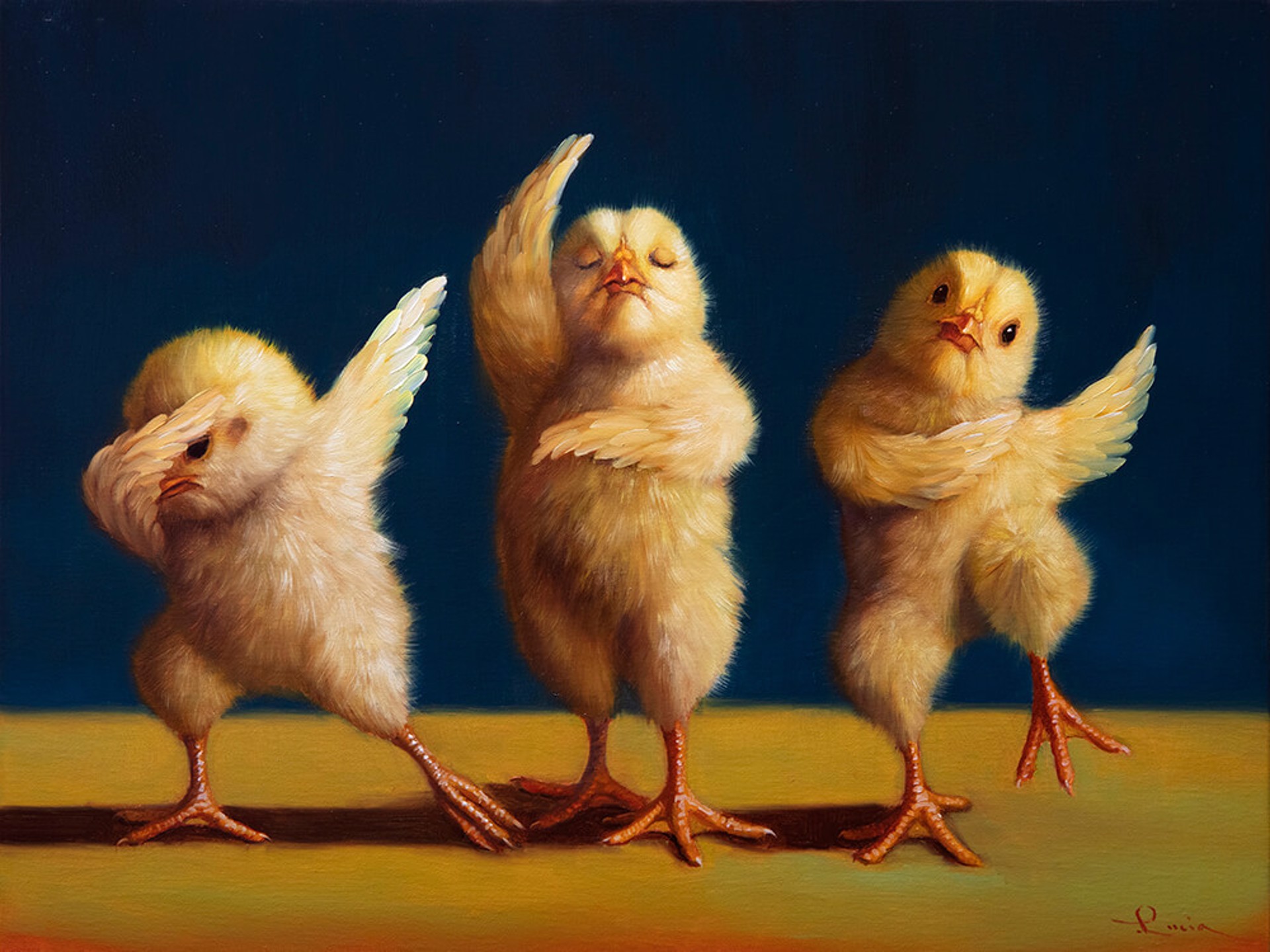 Dancing Chicks by Lucia Heffernan