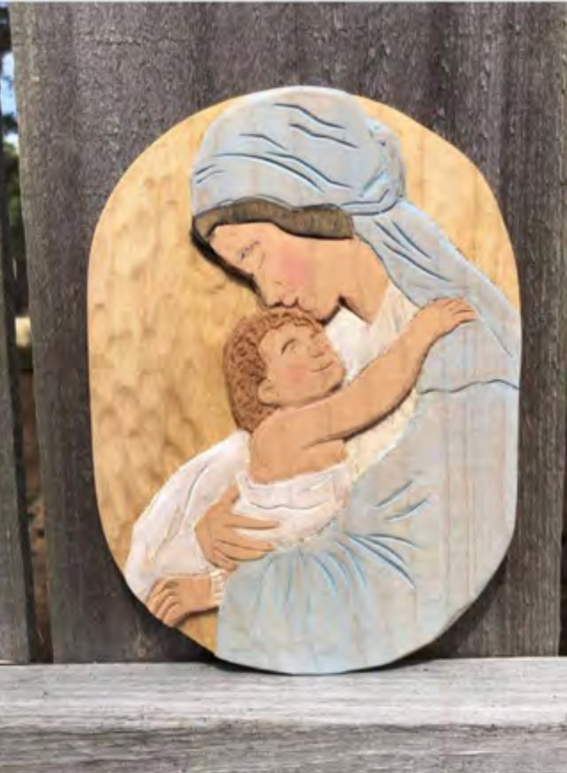 13 Madonna and Child 3 Large by Jeanne Mahan