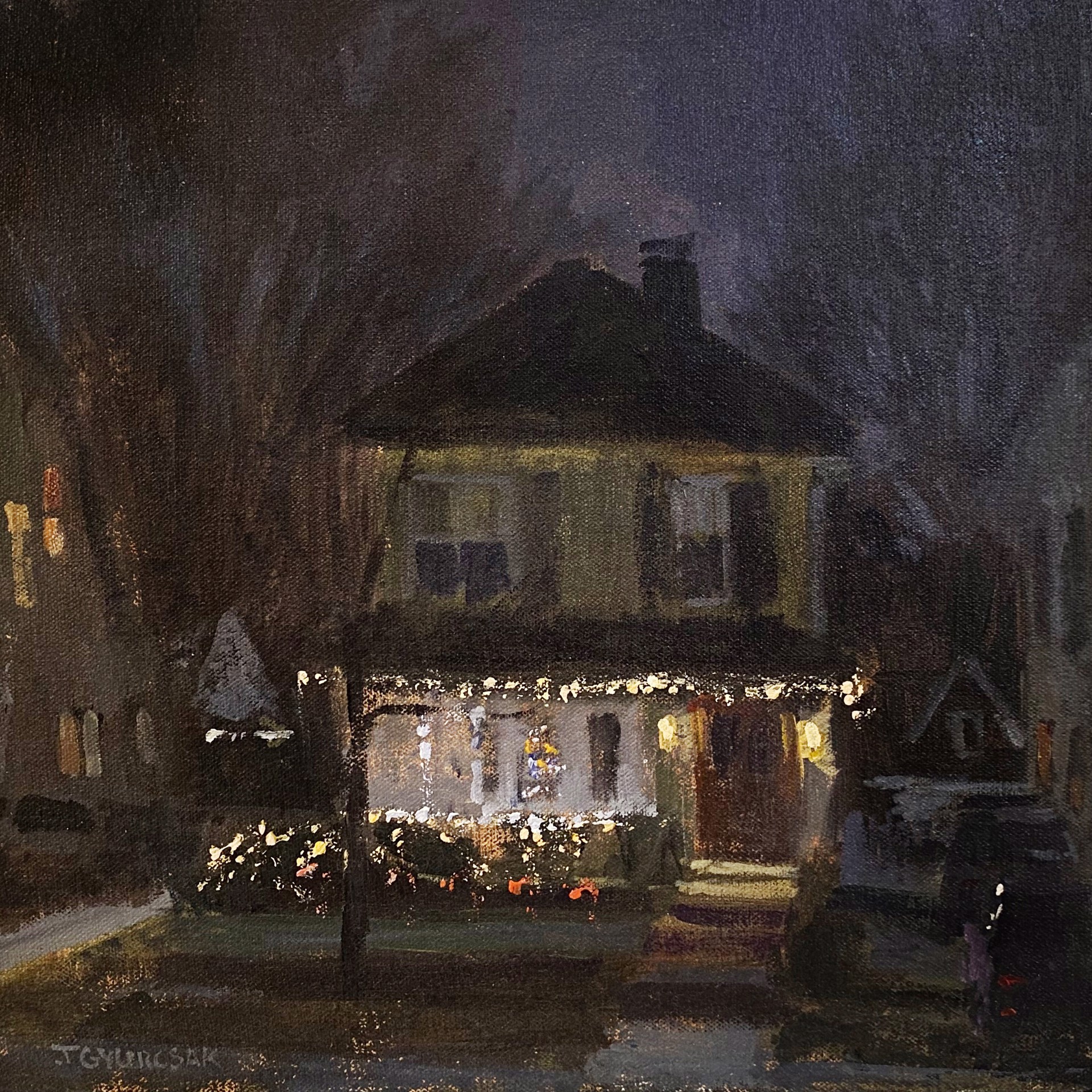 "New Years Eve" original oil painting by Joe Gyurcsak