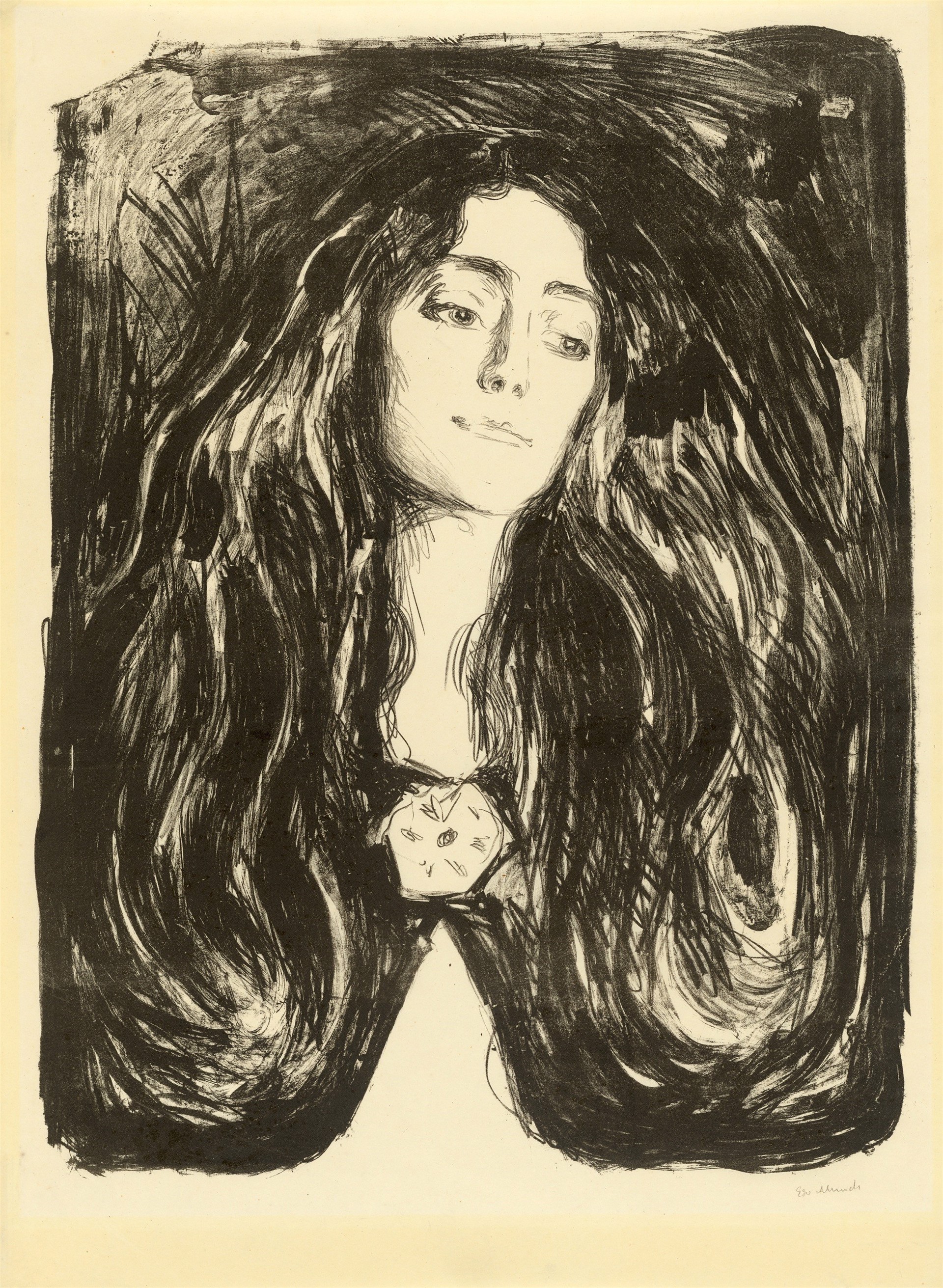 Die Brosche, Eva Mudocci (Woll 244) by Edvard Munch