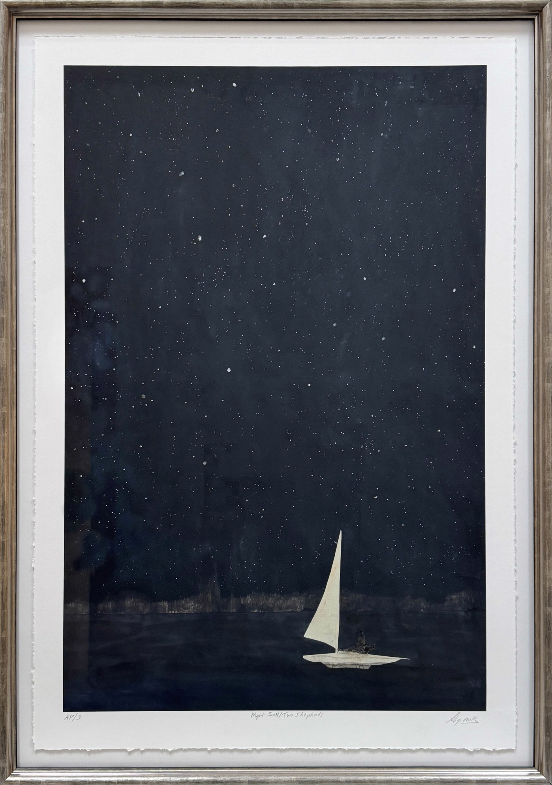 Night Sail/ Two Shepherds AP/ 4 (framed) by Gigi Mills - limited edition prints