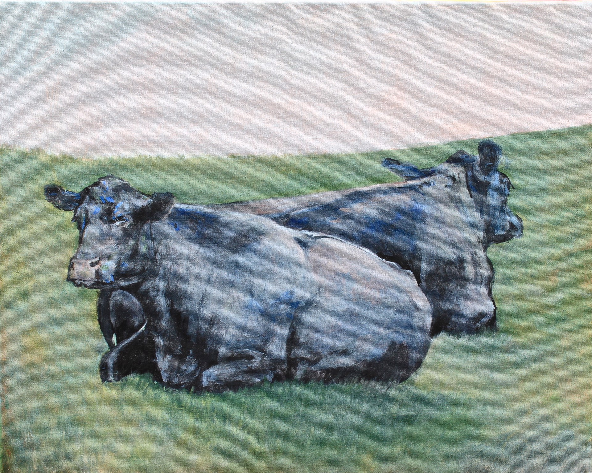 Two Cows Lazing by Douglas H. Caves Sr.