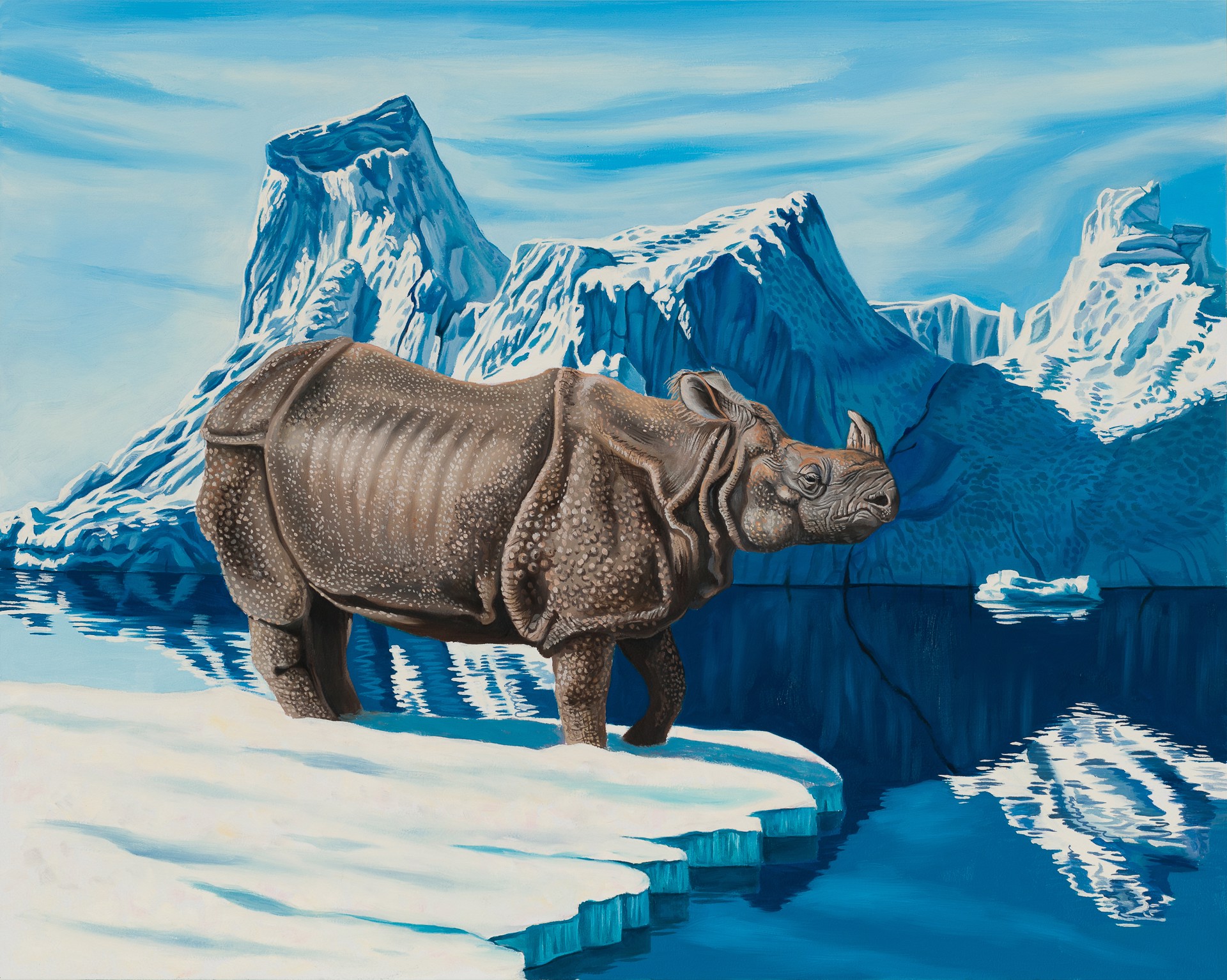 Indian Rhino on Ice by Robin Hextrum