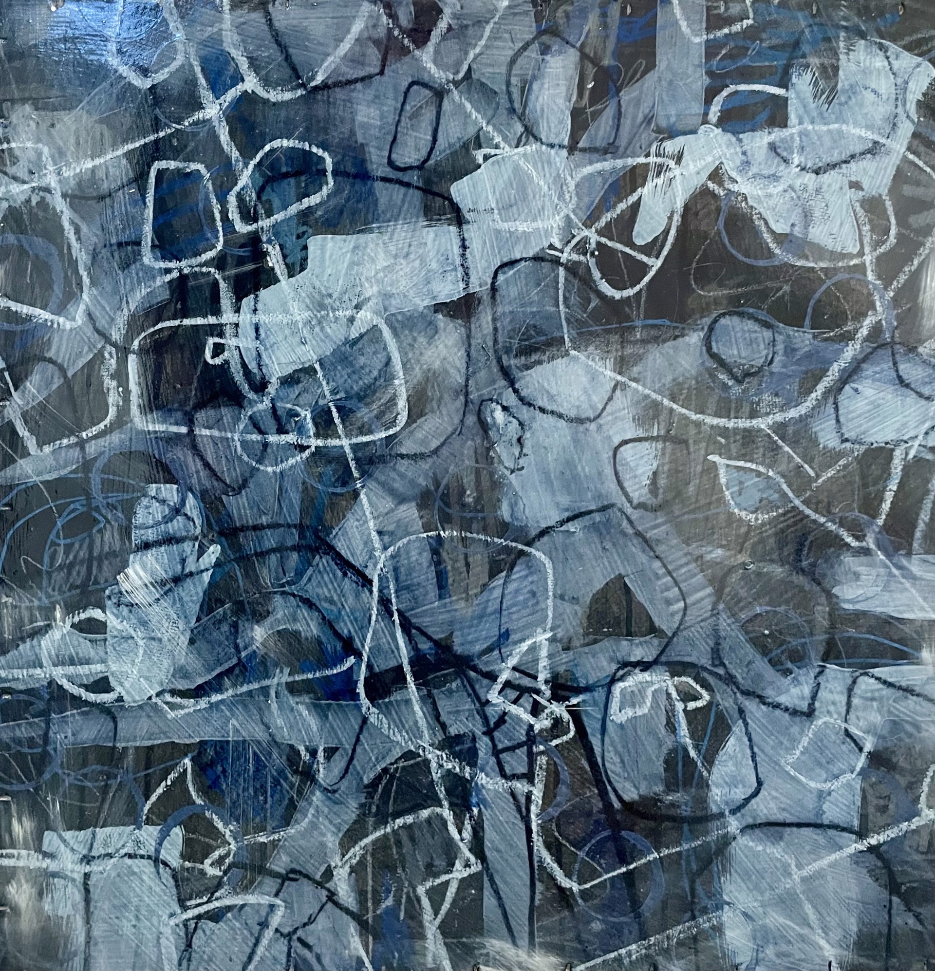 Blue Suede Shapes II by Renee Cohn