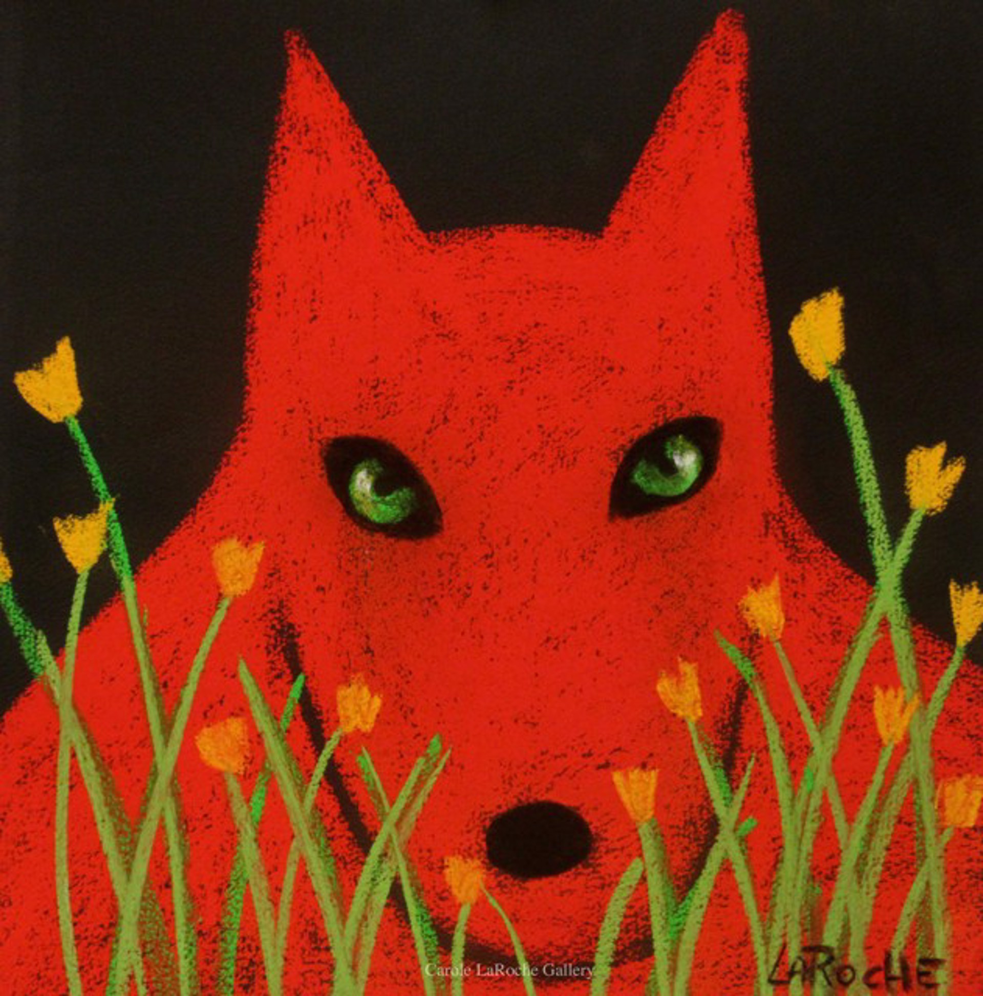 Wolf in the Garden #11/100 by Carole LaRoche
