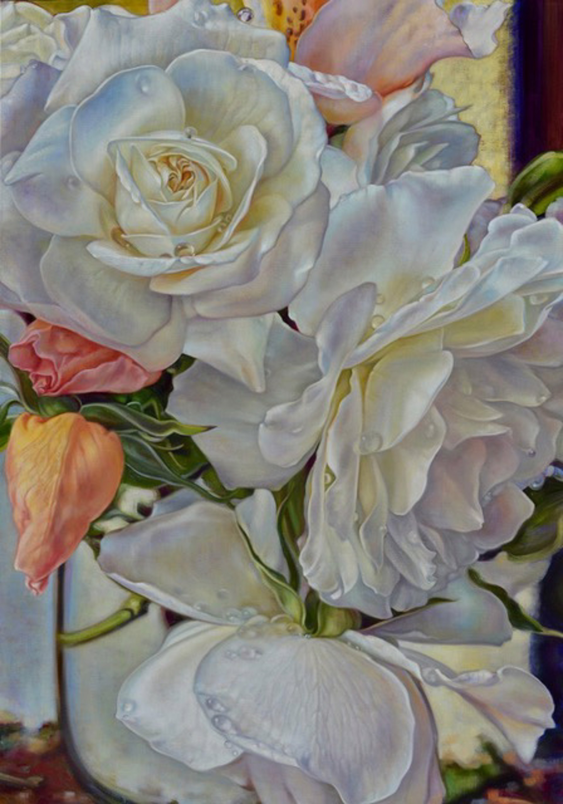 Roses From A Tuscany Garden II by Caroline Zimmermann