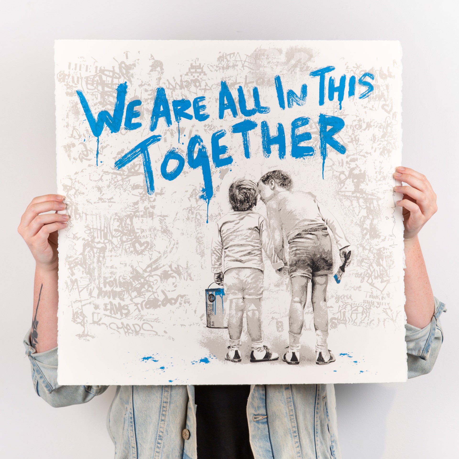 We Are All In This Together (blue) by Mr.Brainwash