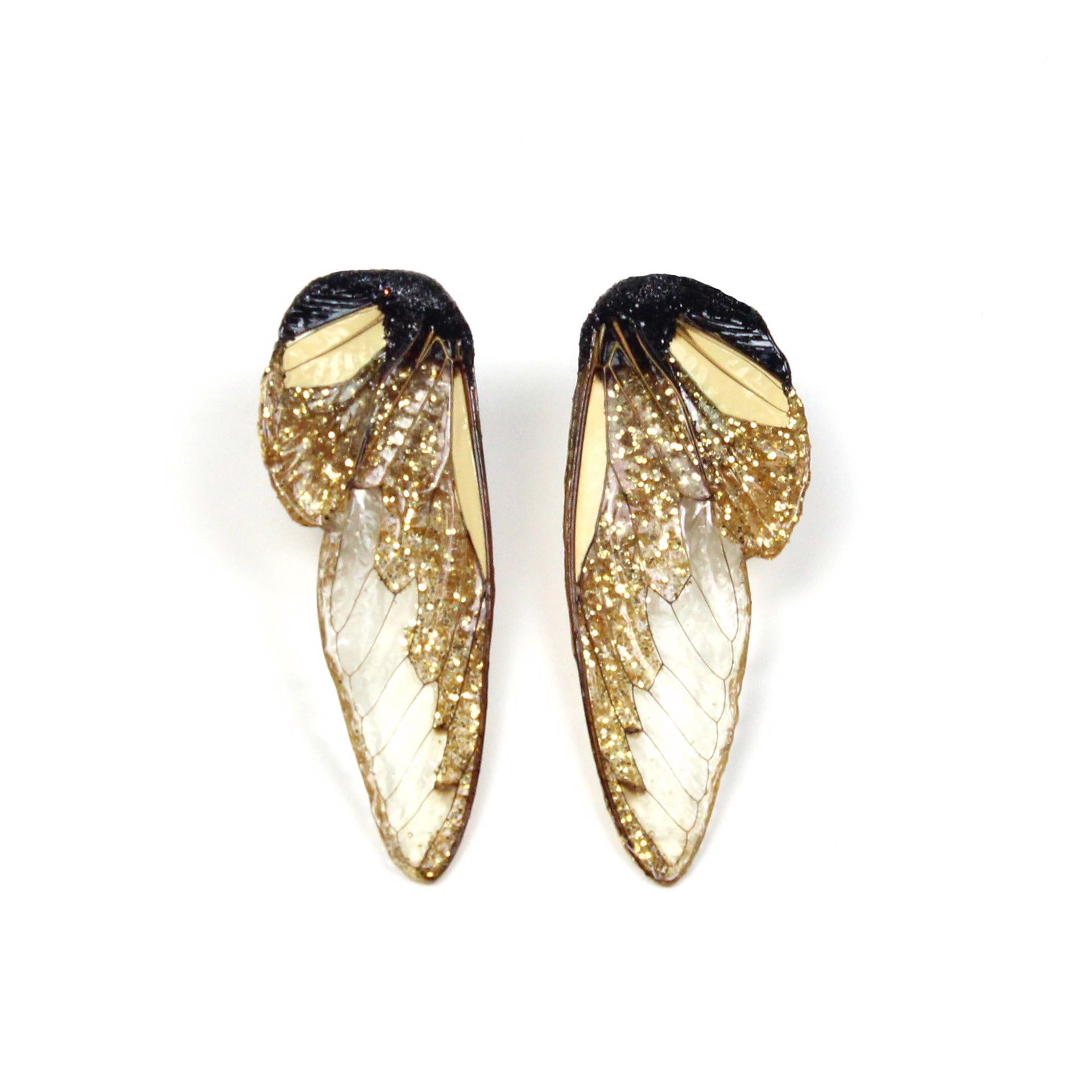 Golden Wing Earrings by Märta Mattsson