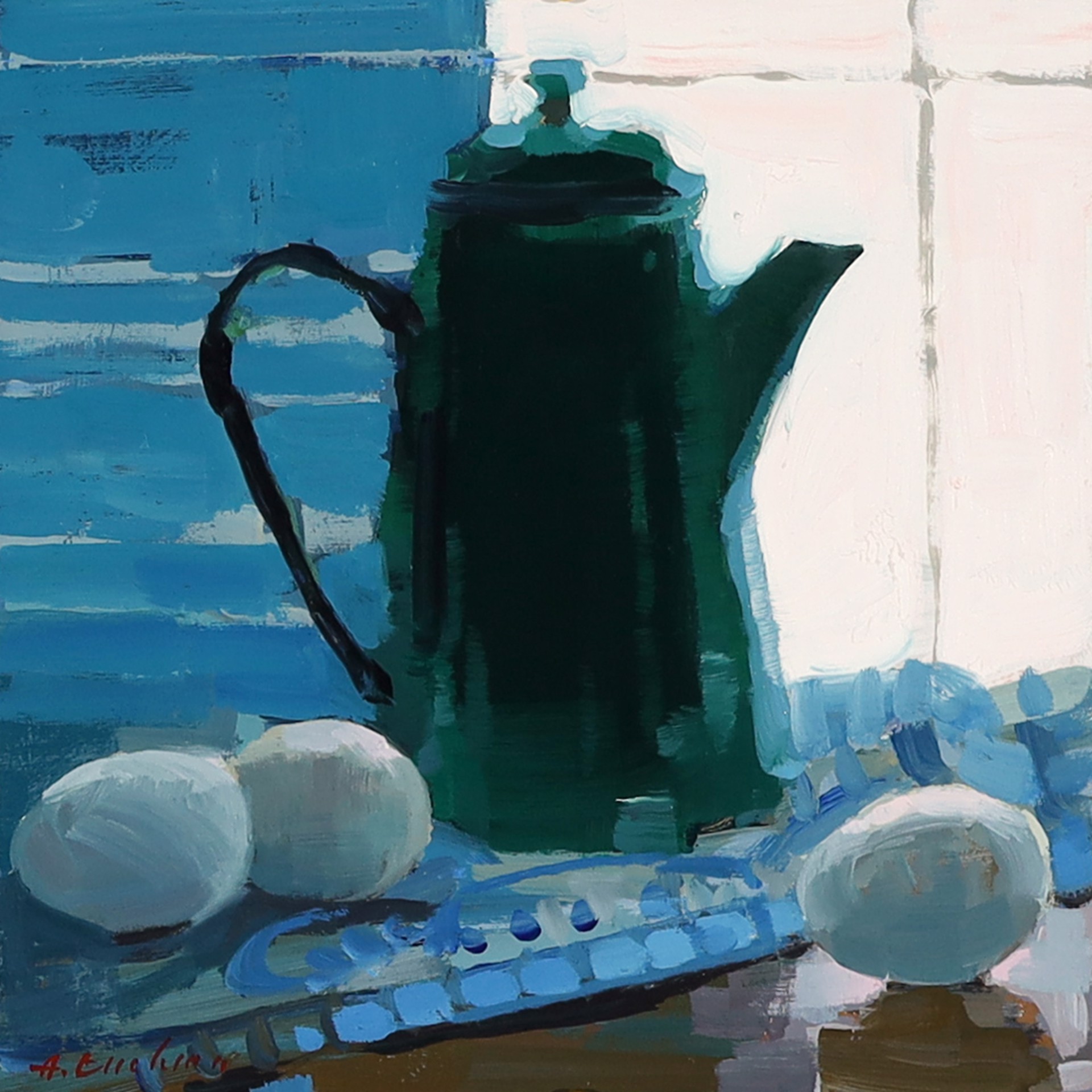 Enamel Coffeepot and Eggs by Aimee Erickson, PAPA & OPA