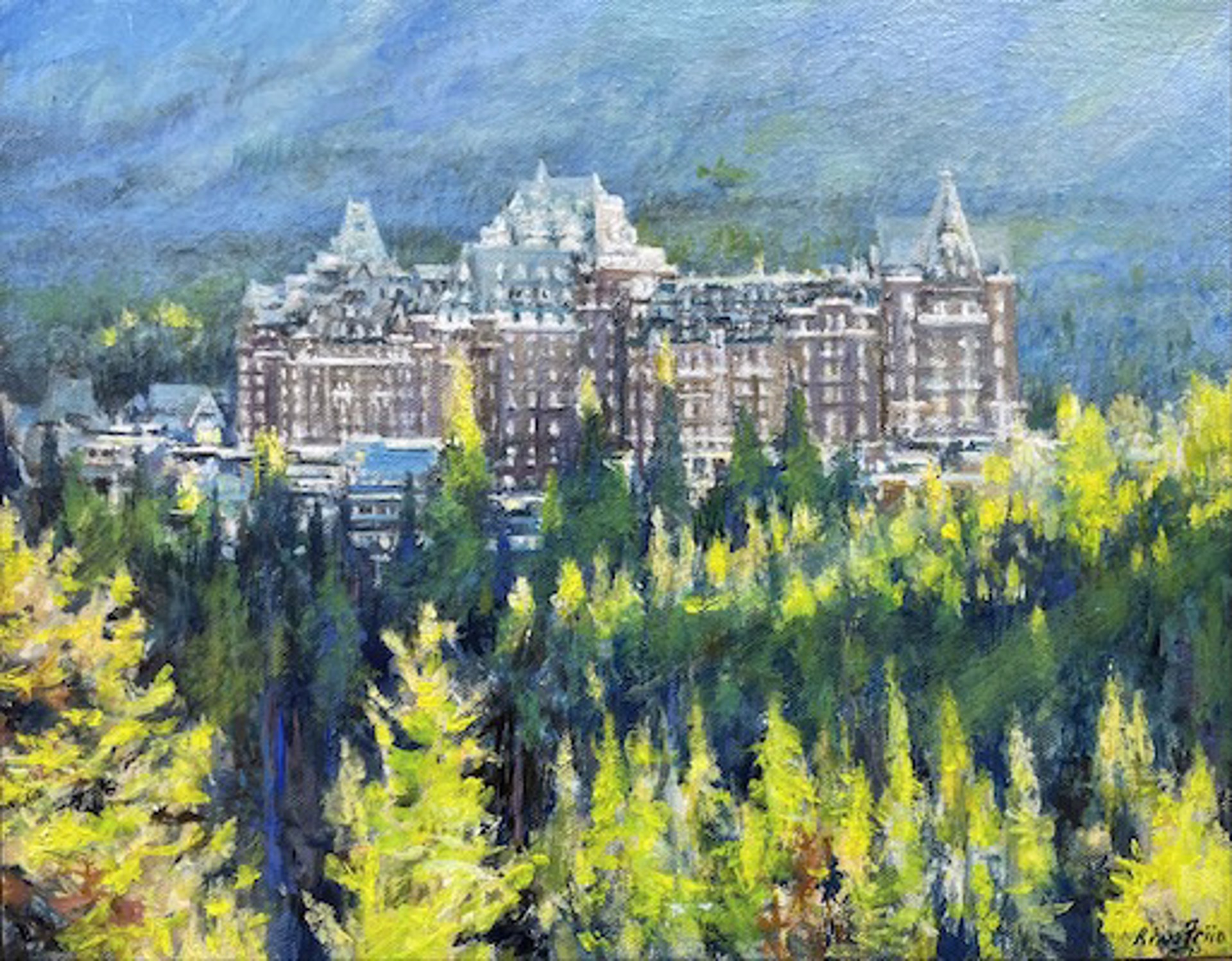 The Fairmont Banff Springs from Surprise Corner by Rino Friio