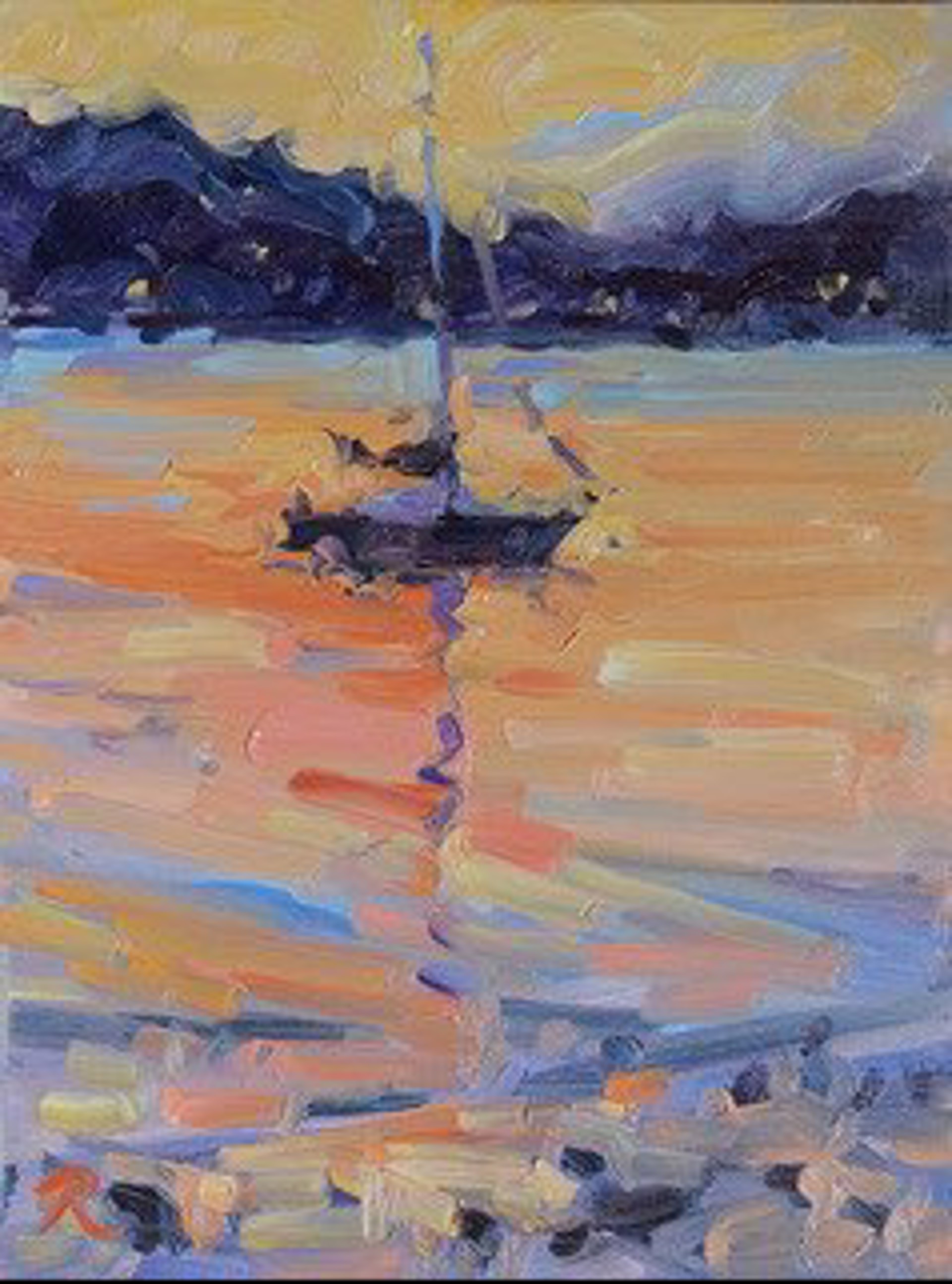Harbor Colors At Dusk by Rokhaya Waring
