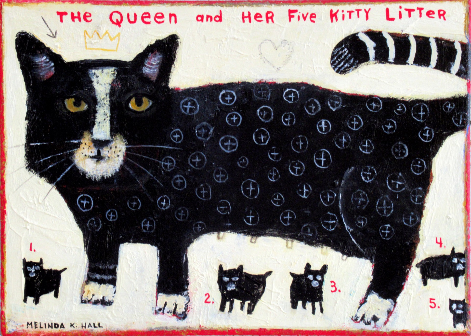 The Queen and Her Five Kitty Litter by Melinda K. Hall